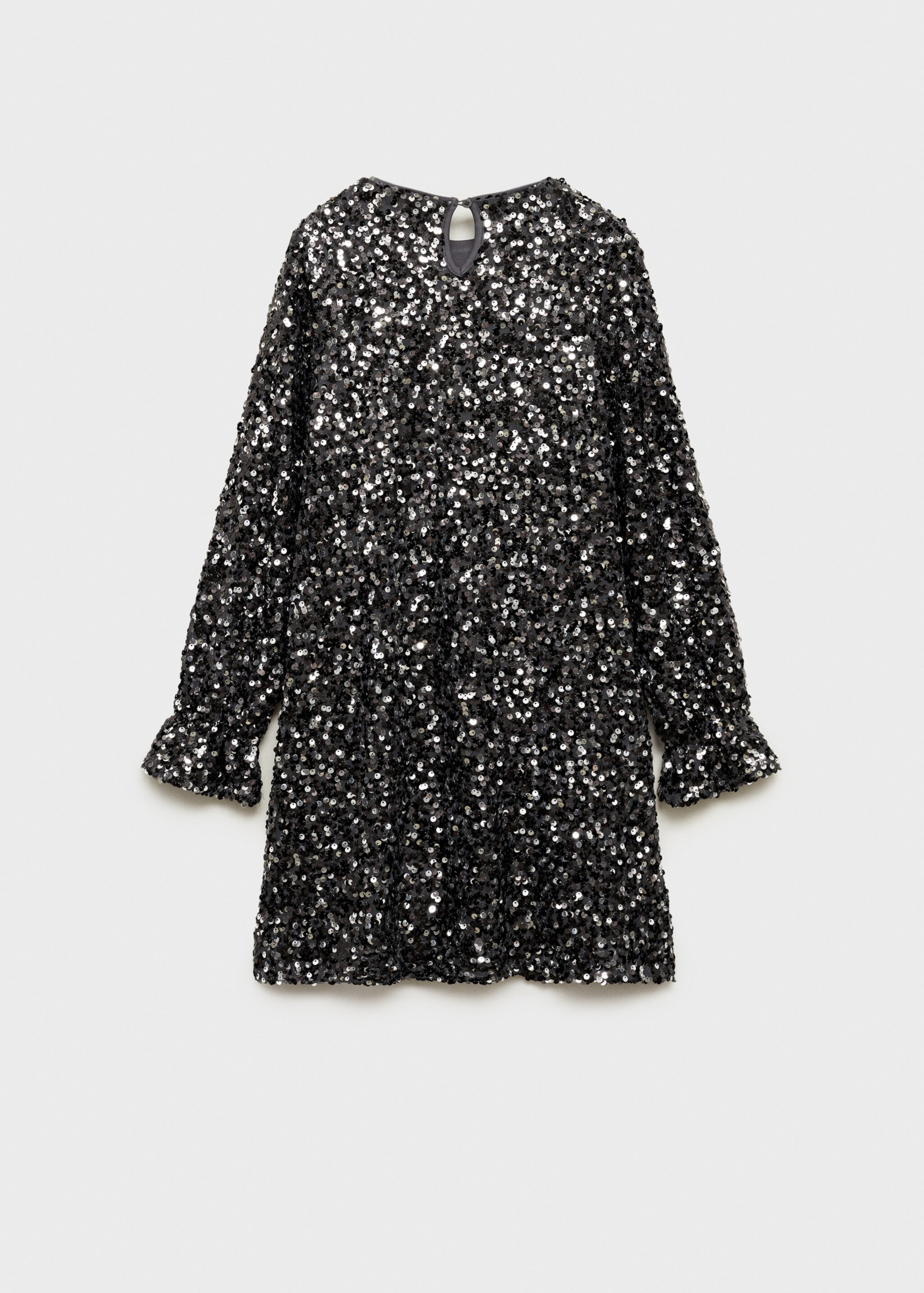 Sequined dress - Reverse of the article, Charcoal. Ref: 77069235-00.