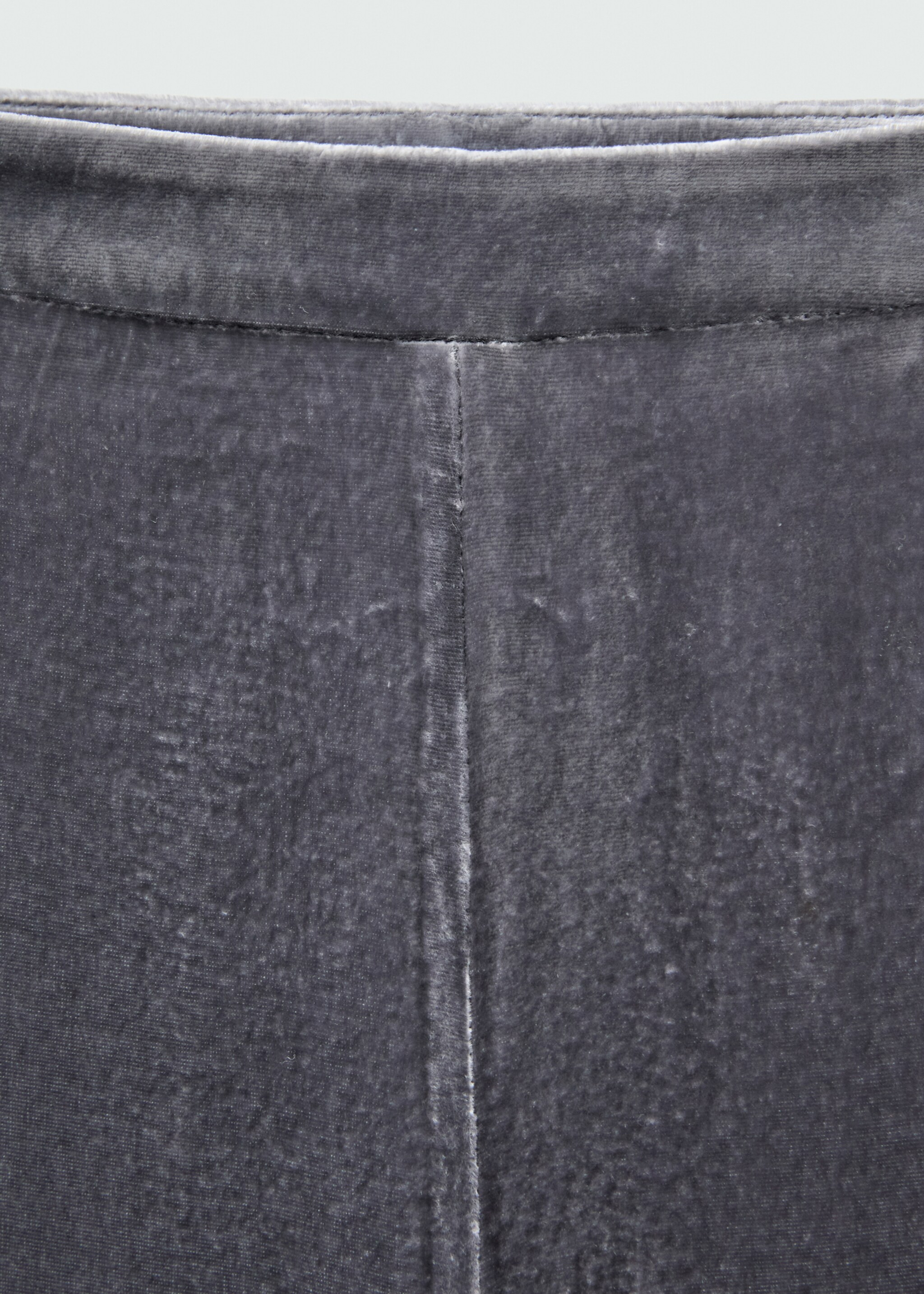 Velvet suit trousers - Details of the article 8, Silver. Ref: 77069239-00.