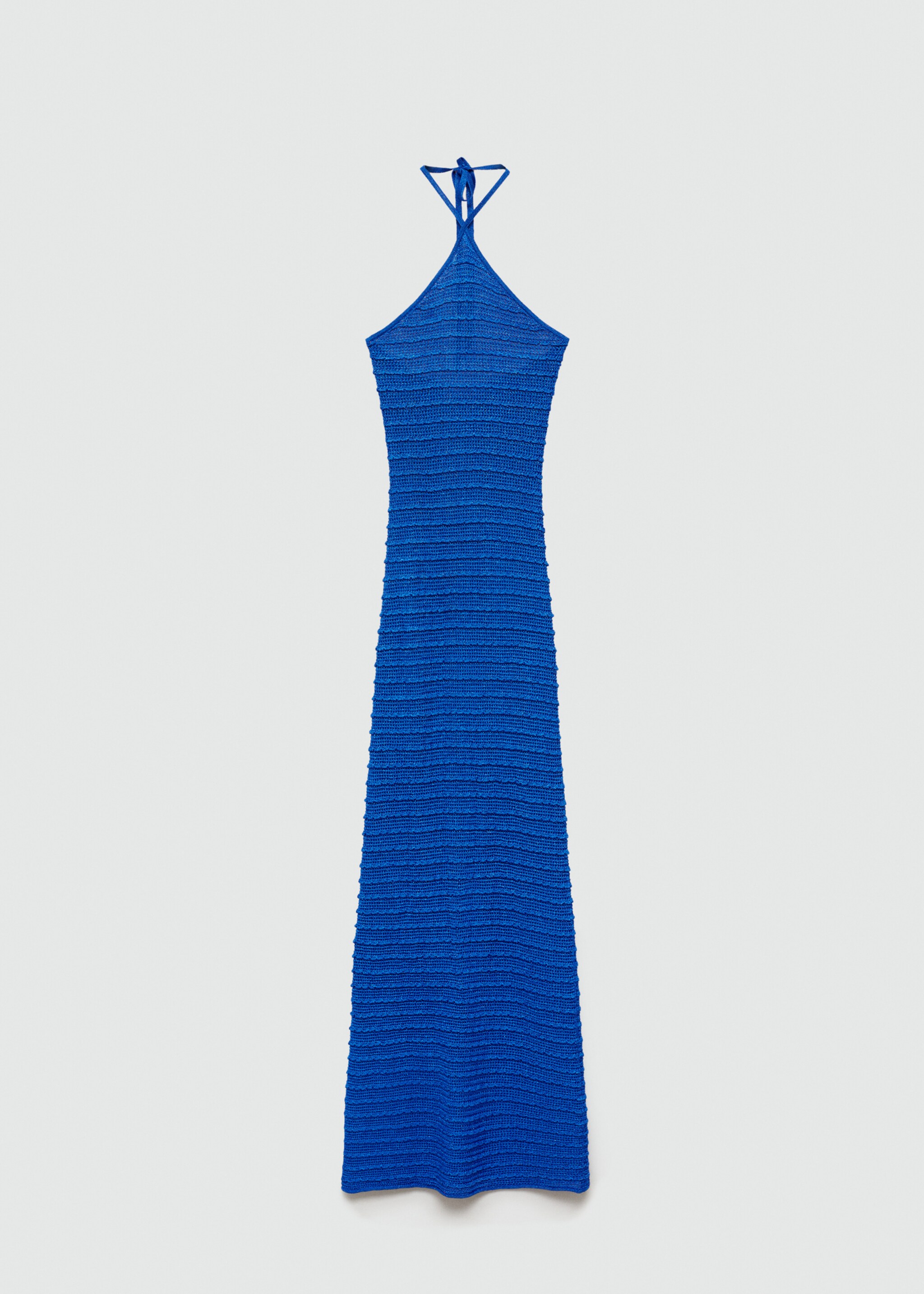 Neckholder-Strickkleid aus Lurex - Artikel ohne Model