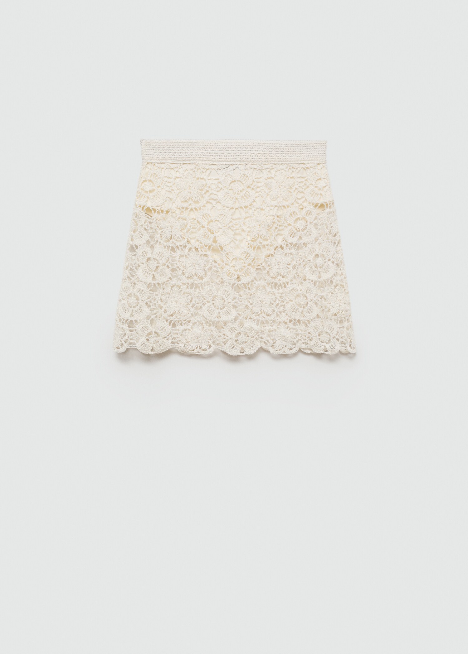 Minigonna crochet fiori - Articolo senza modello
