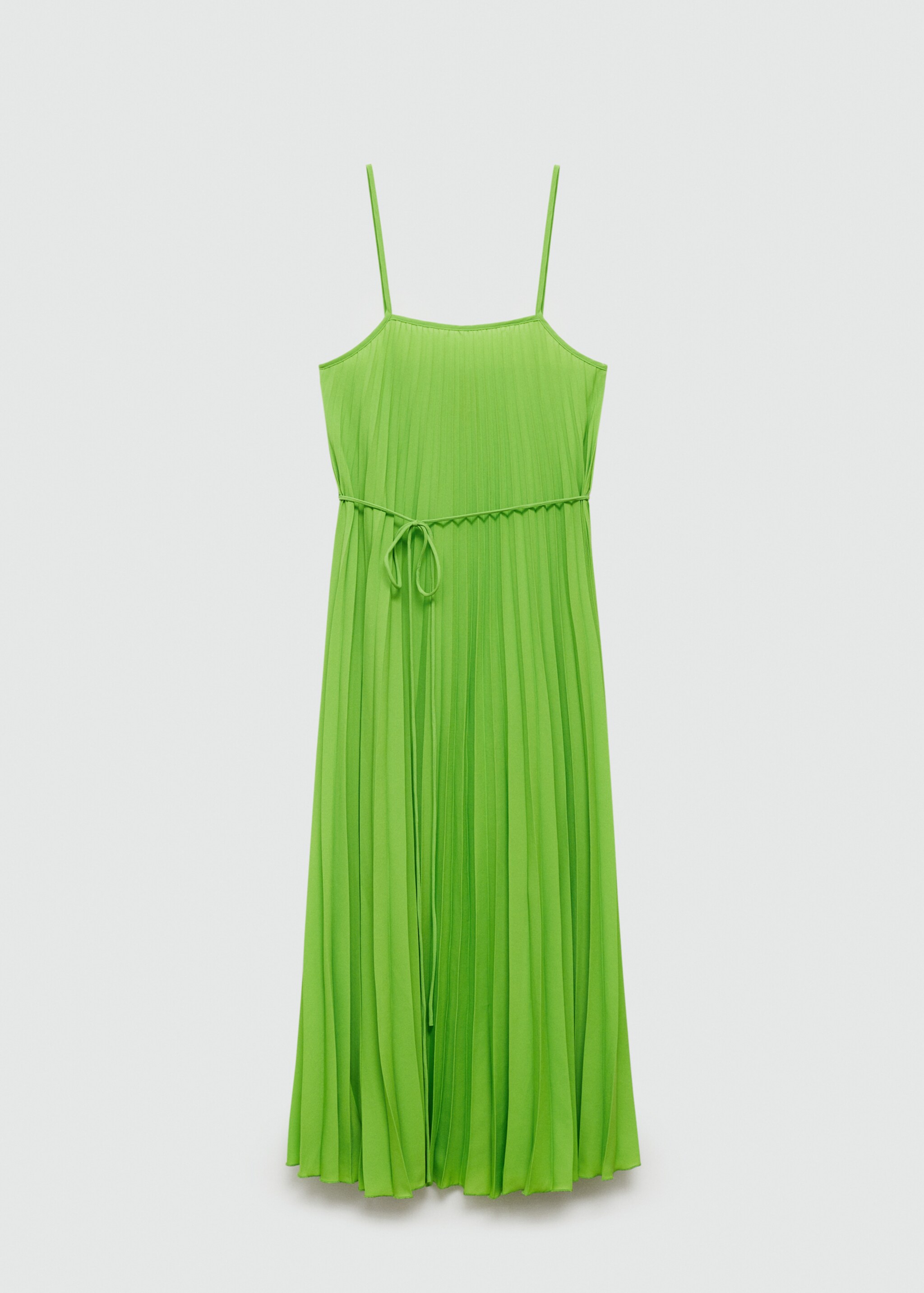 Robe plissée nœud - Article sans modèle, Vert. Ref: 77070342-00.