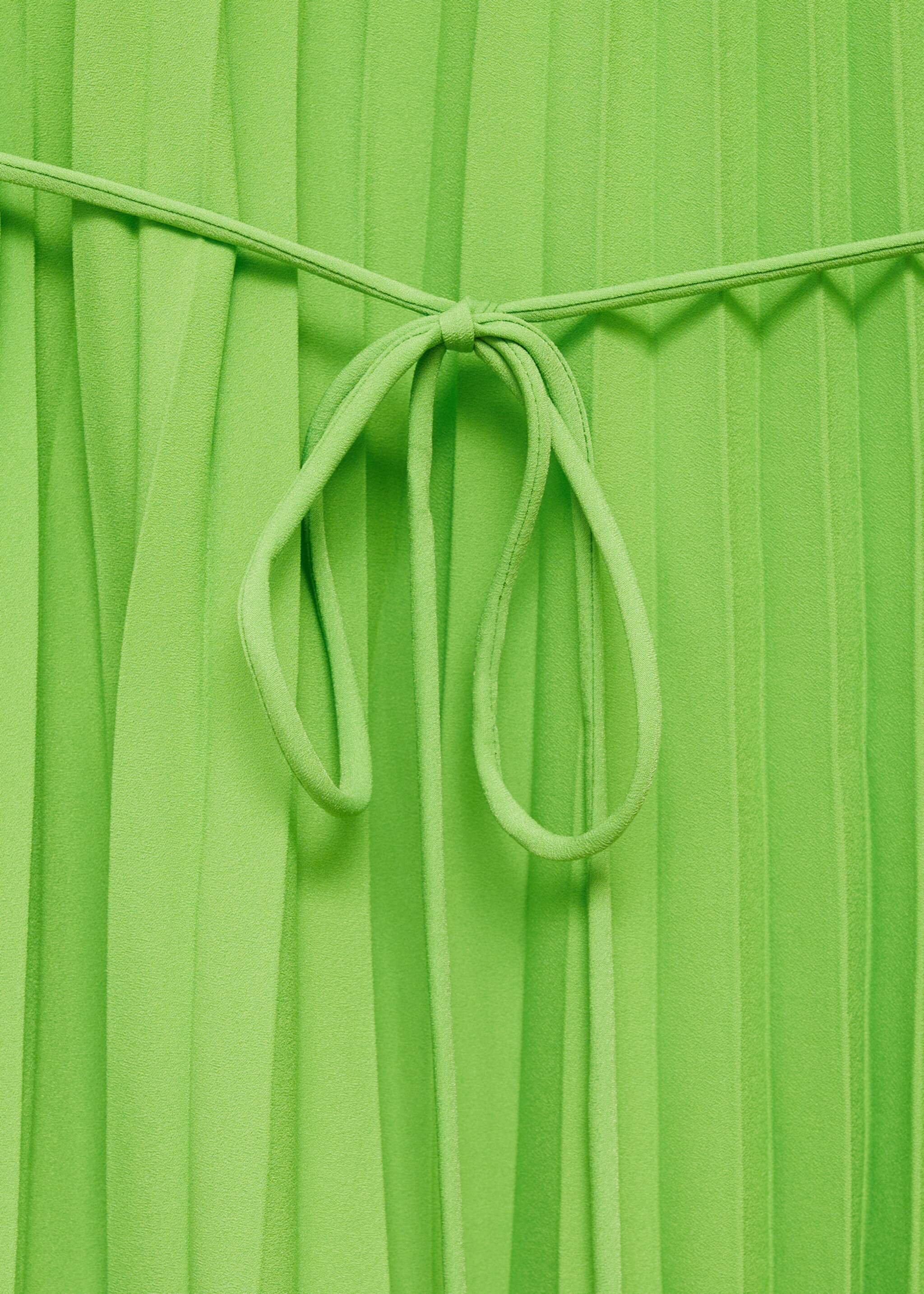 Robe plissée nœud - Détail de l'article 8, Vert. Ref: 77070342-00.