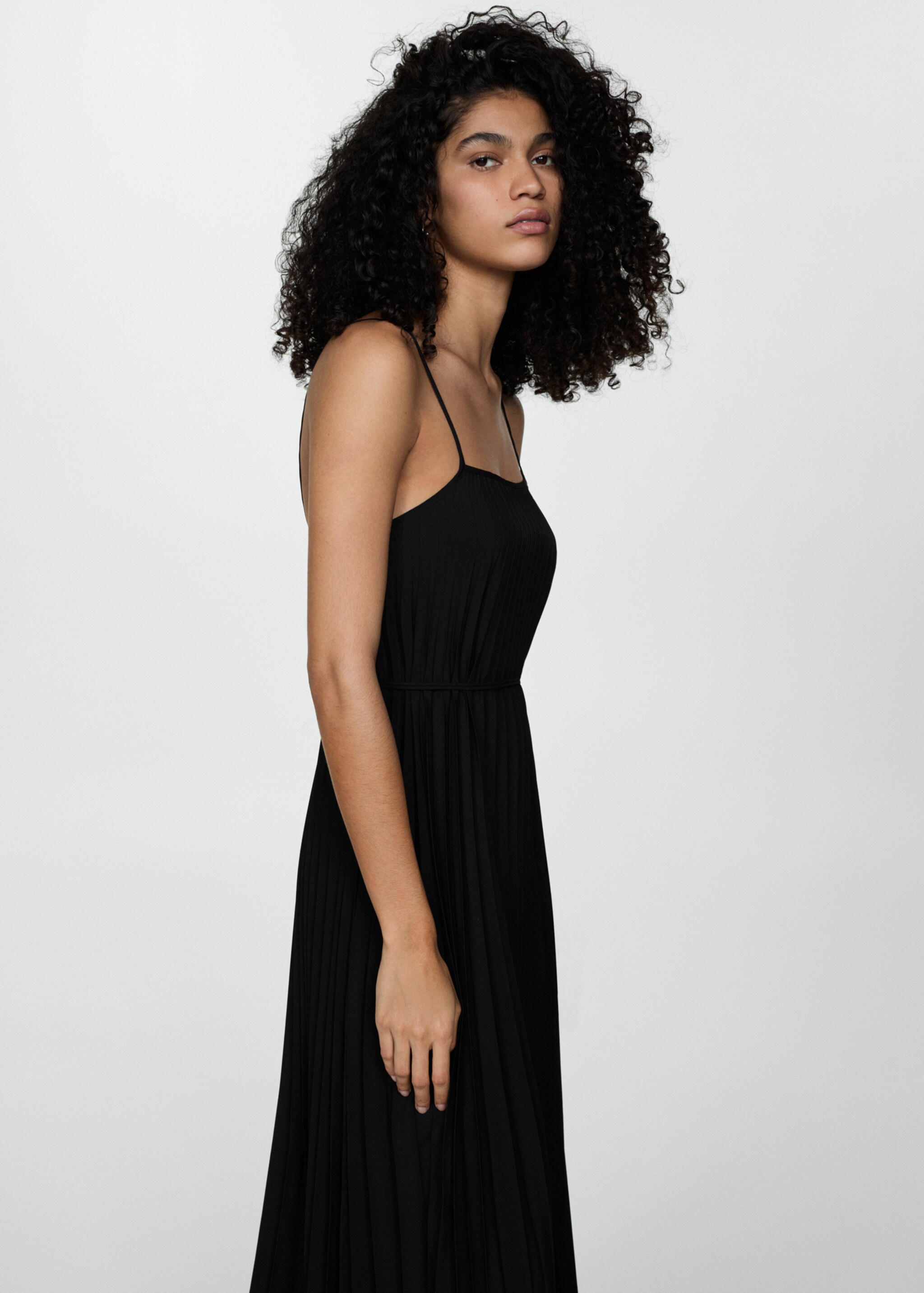 Pleated dress with bow - Medium plane