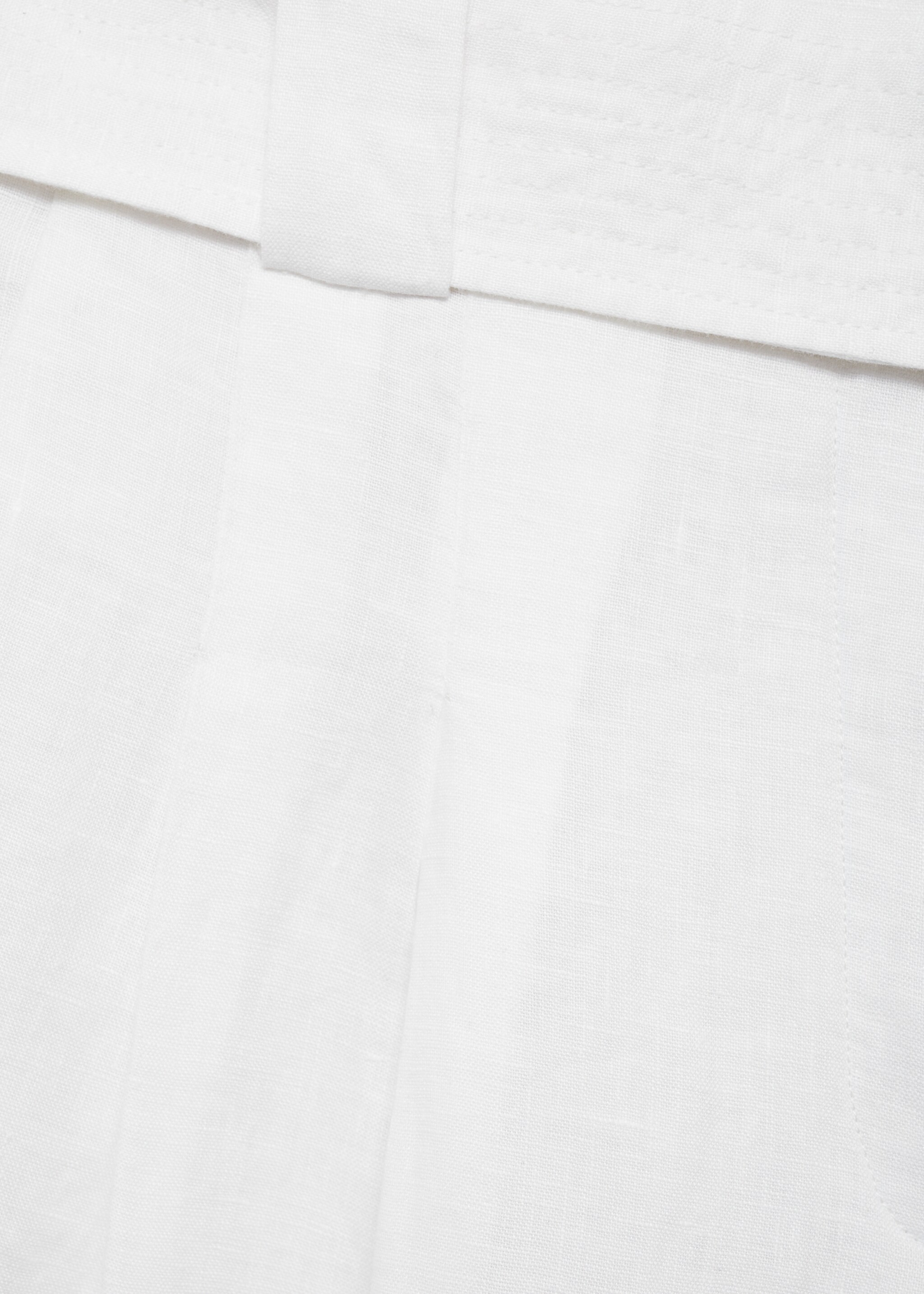 Belt linen-blend Bermuda shorts - Details of the article 0