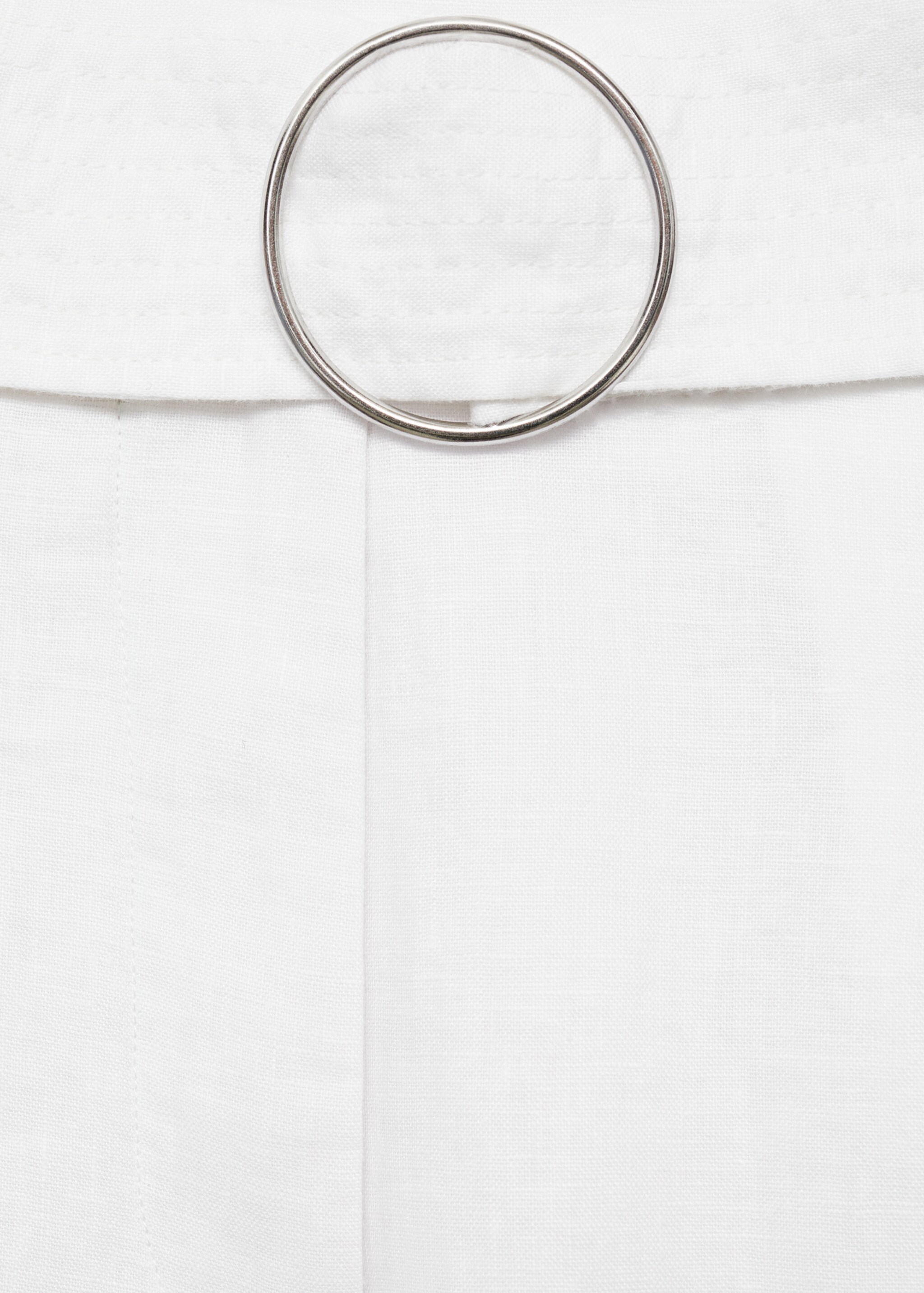 Belt linen-blend Bermuda shorts - Details of the article 8