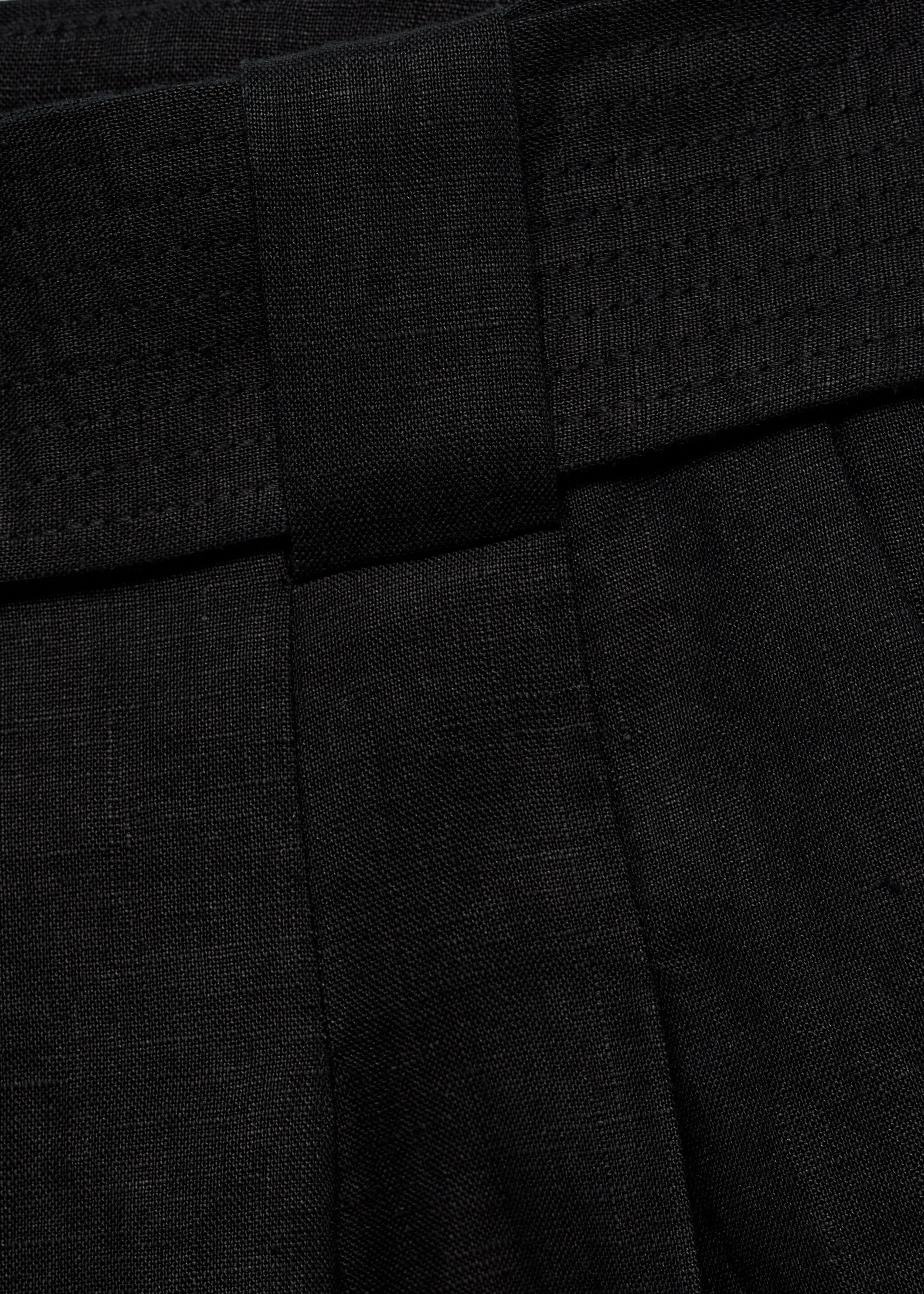 Belt linen-blend Bermuda shorts - Details of the article 0
