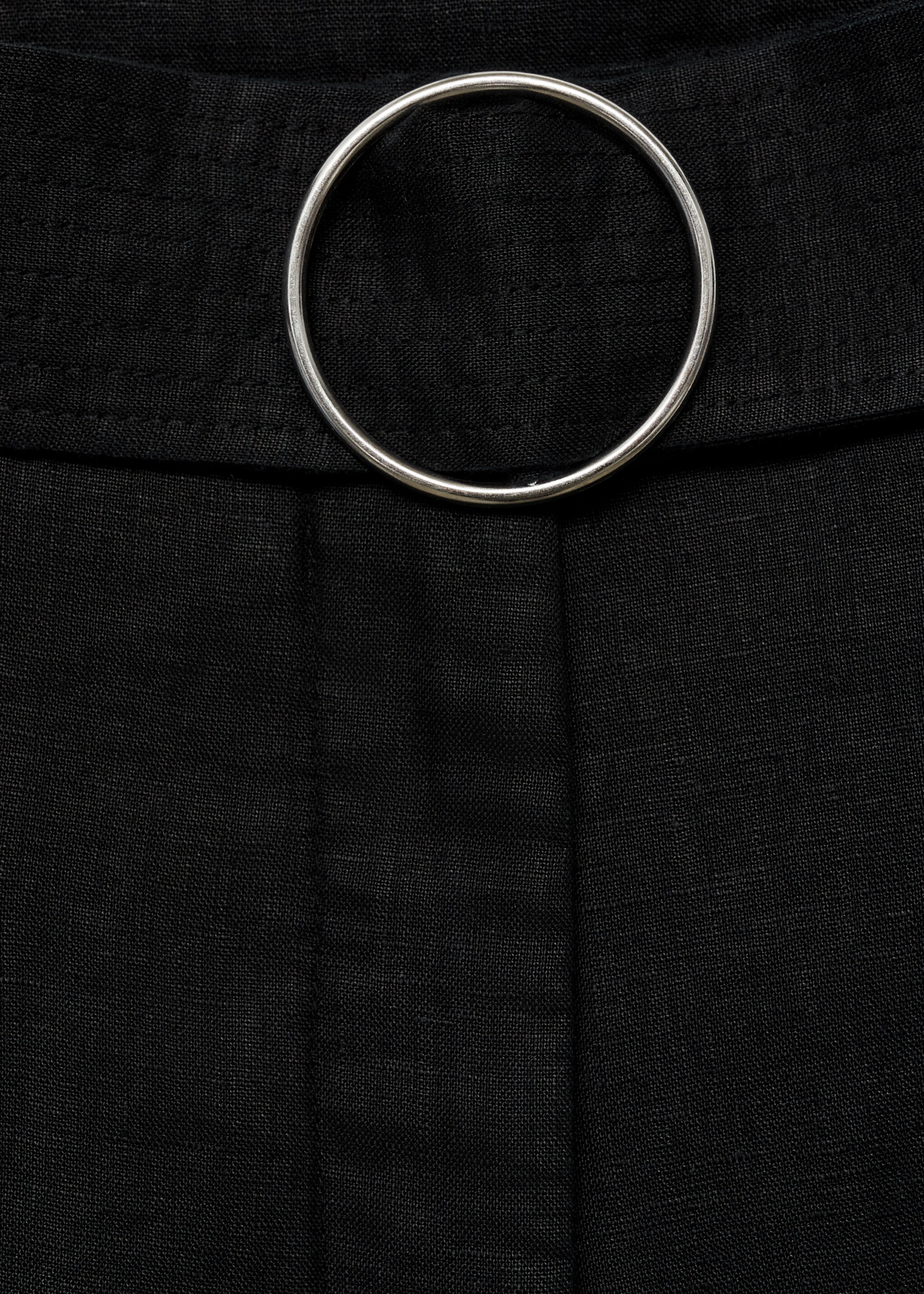 Belt linen-blend Bermuda shorts - Details of the article 8