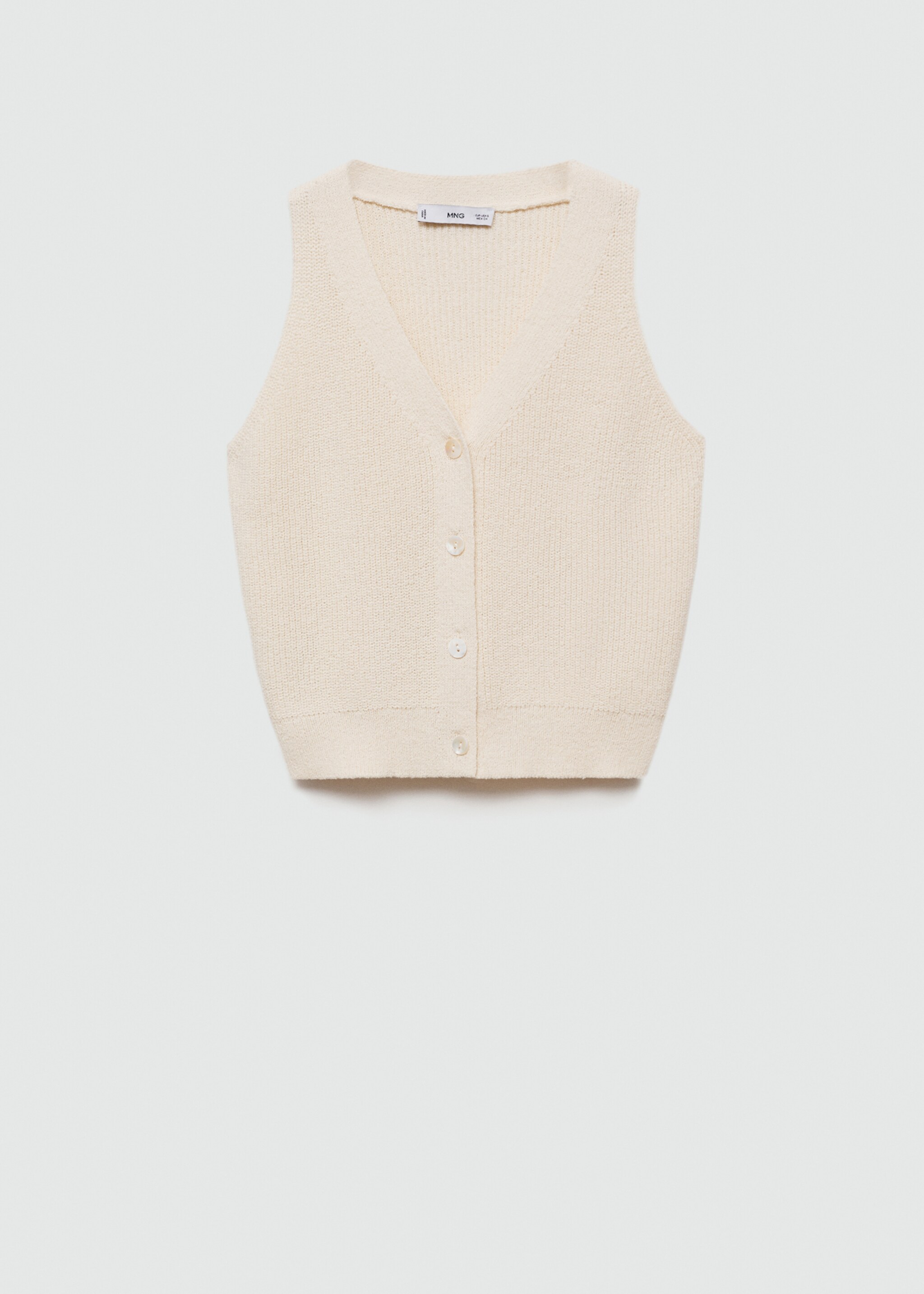 Gilet maille côtelée - Article sans modèle