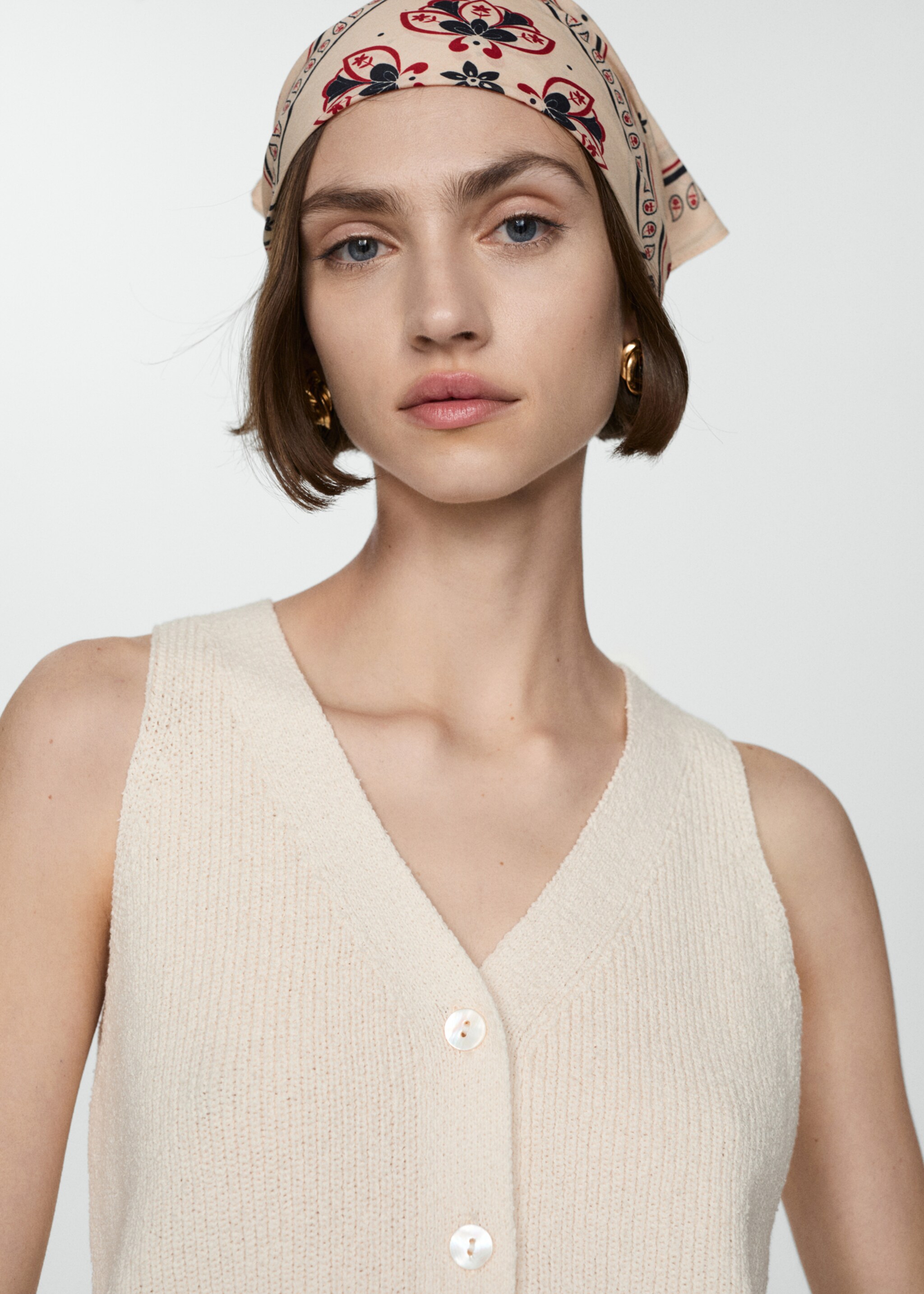 Gilet maille côtelée - Détail de l'article 1