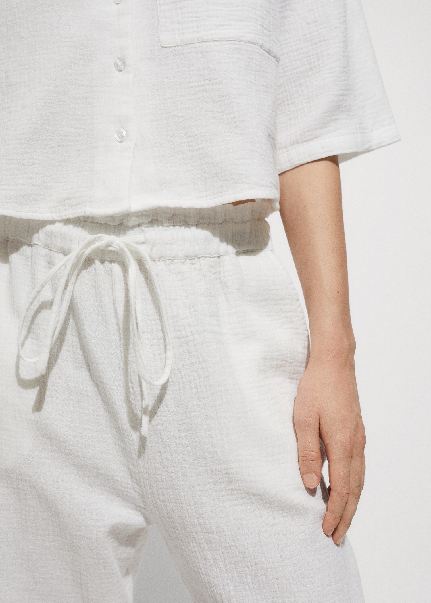 Pantaloni cotone vita elasticizzata - Dettaglio dell'articolo 1