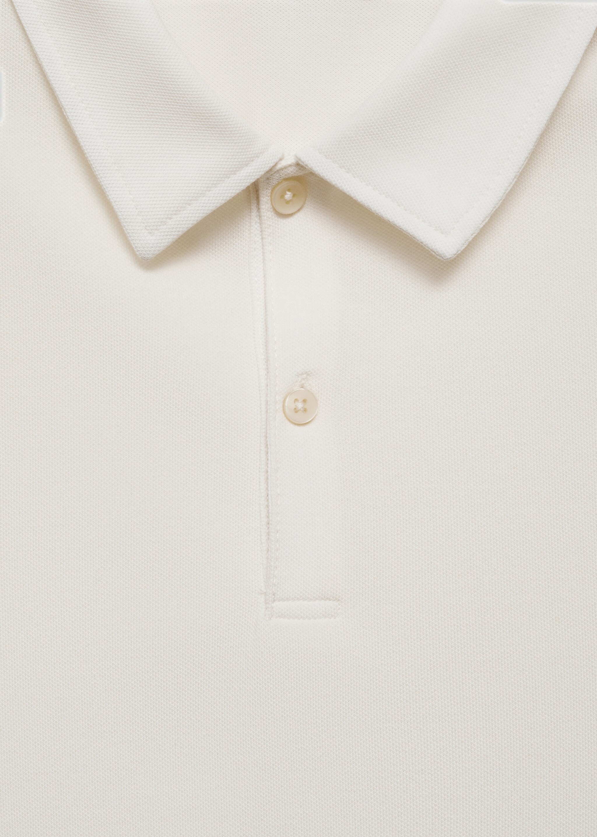 Slim-fit cotton piqué textured polo shirt - Details of the article 8