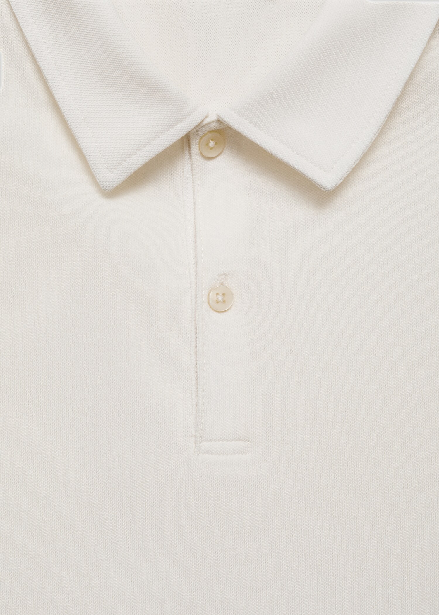 Slim-fit cotton piqué textured polo shirt - Details of the article 8