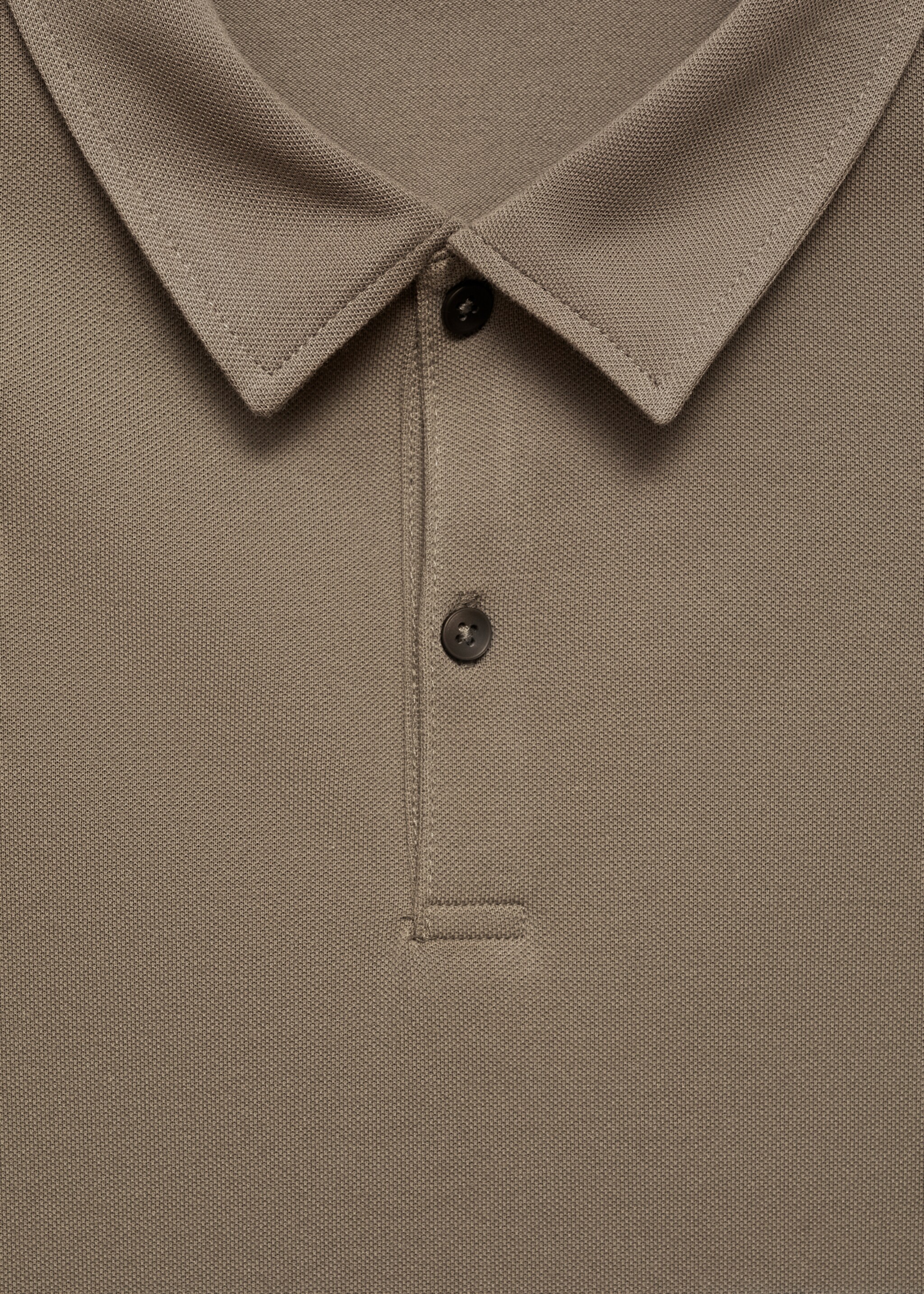 Strukturiertes Slim-Fit-Poloshirt aus Baumwoll-Piqué - Detail des Artikels 8