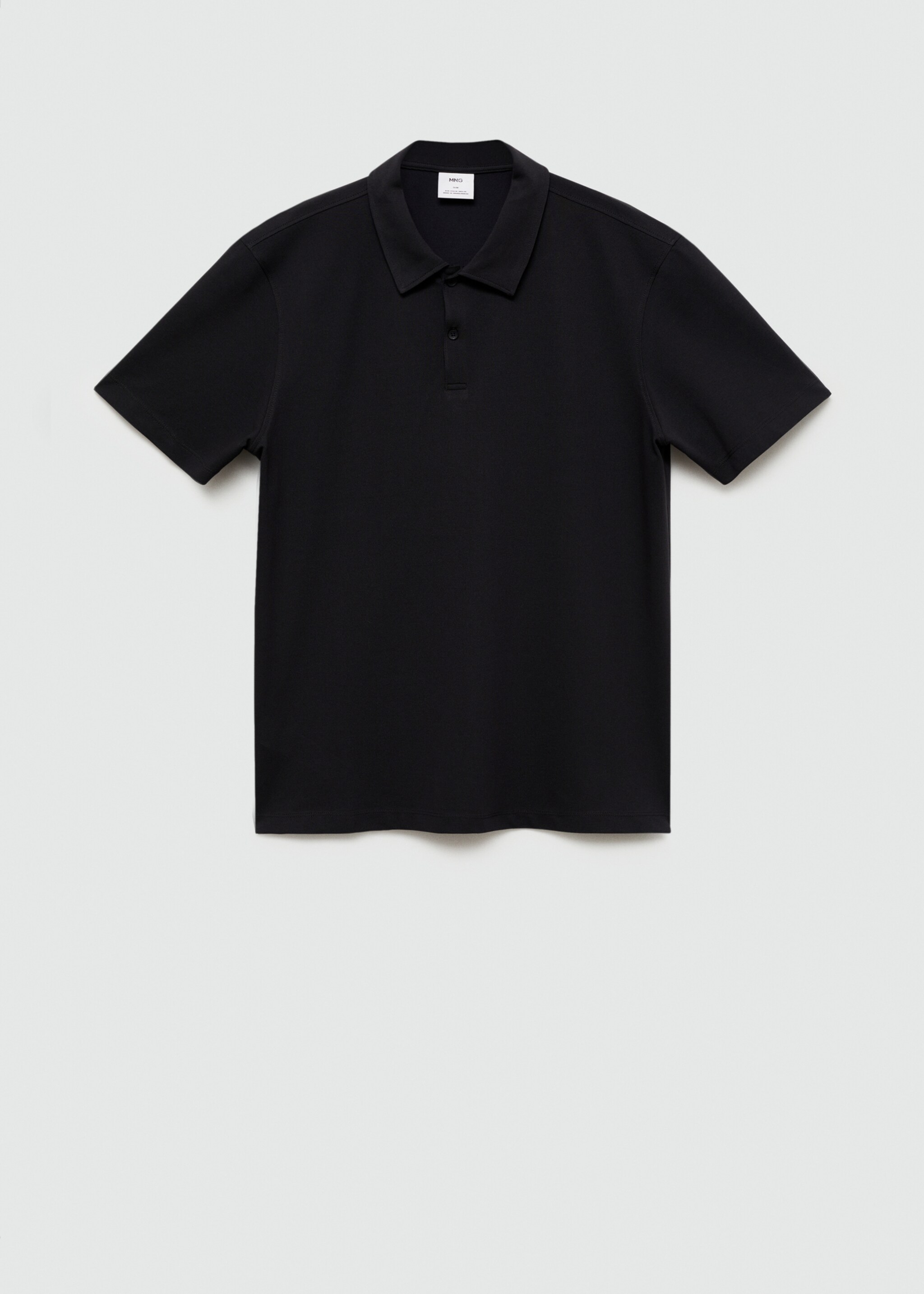 Polo slim-fit piqué de coton texturé - Article sans modèle