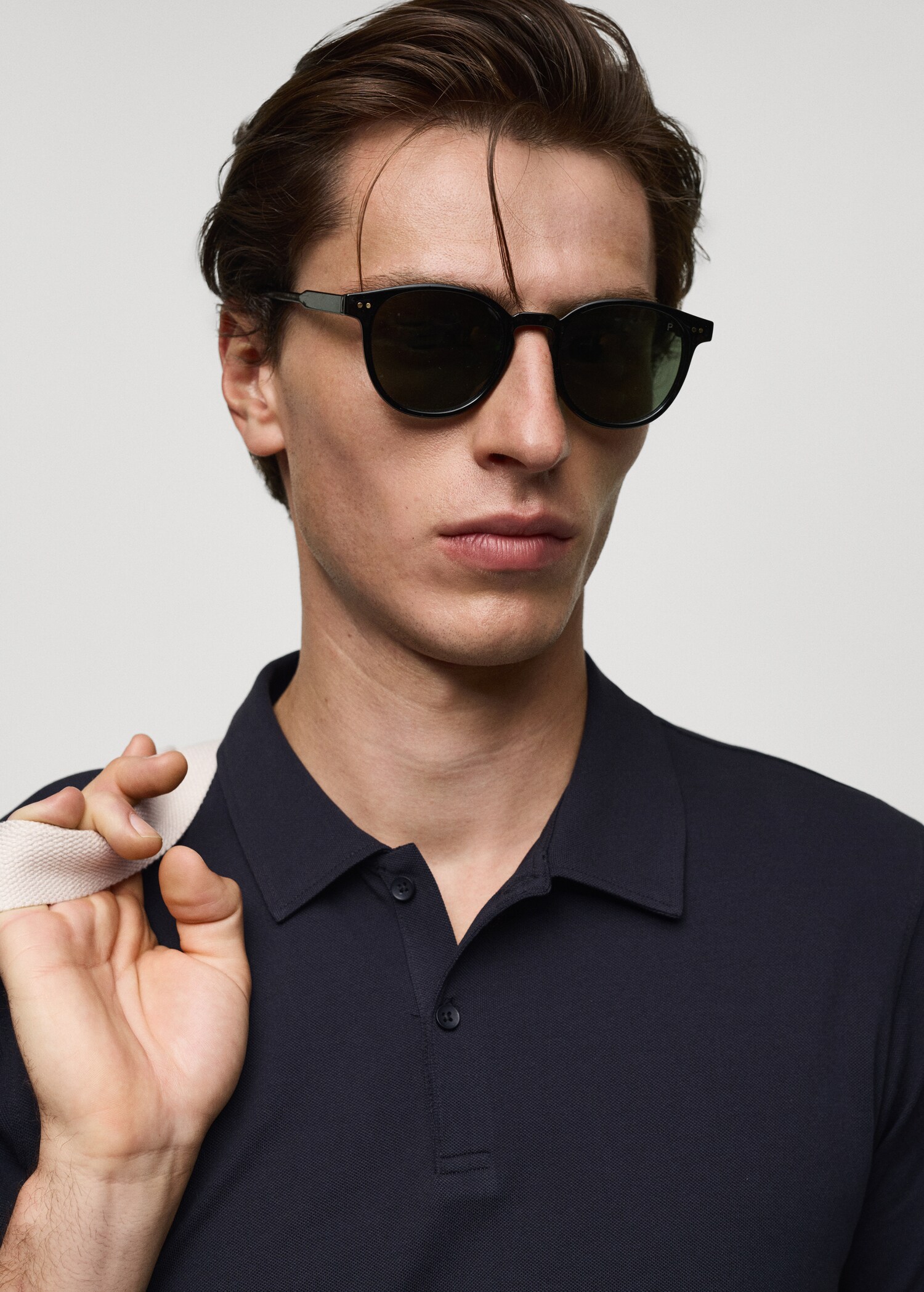 Πόλο slim fit βαμβάκι πικέ υφή - Λεπτομέρεια του προϊόντος 1