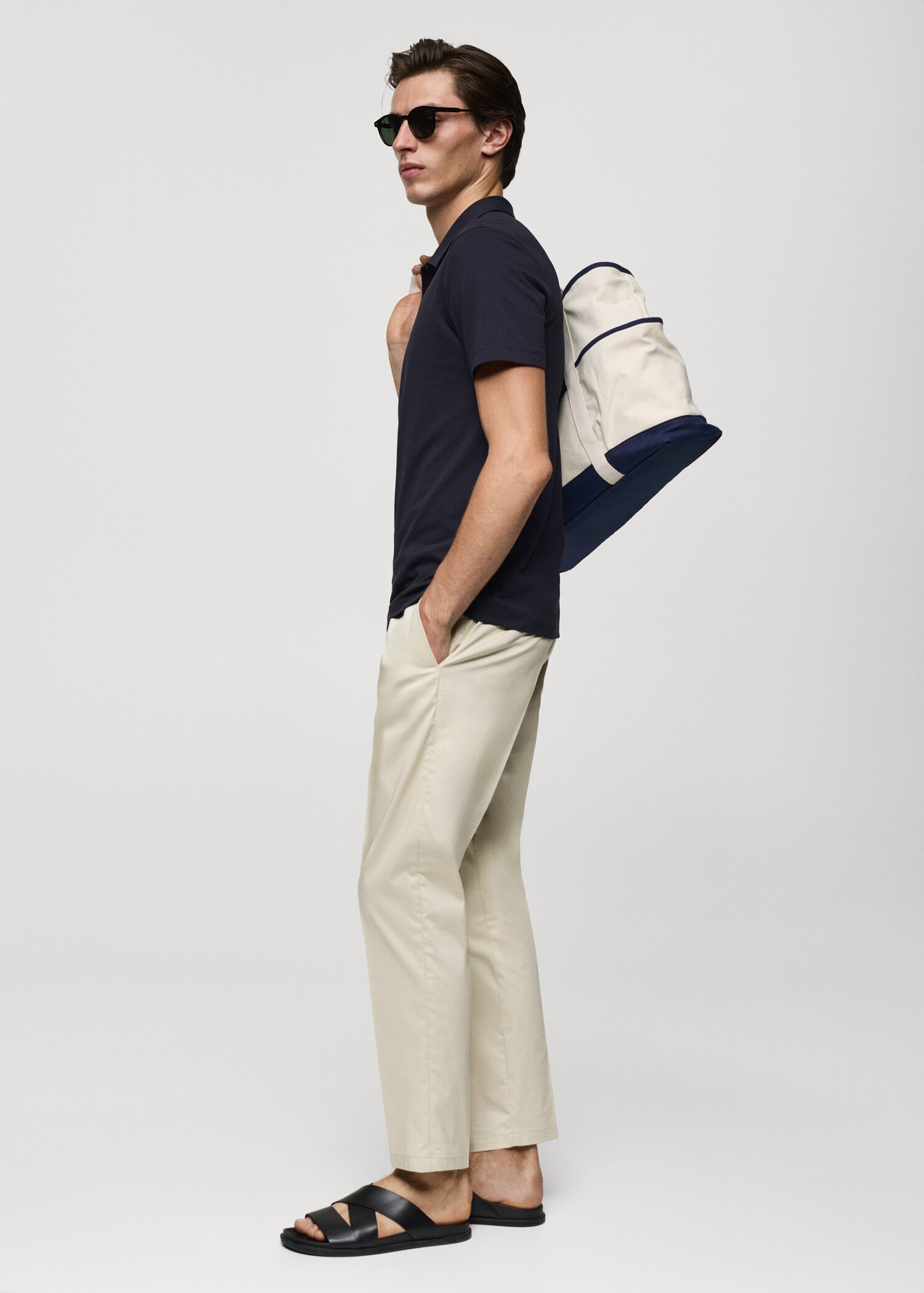 Πόλο slim fit βαμβάκι πικέ υφή - Λεπτομέρεια του προϊόντος 2