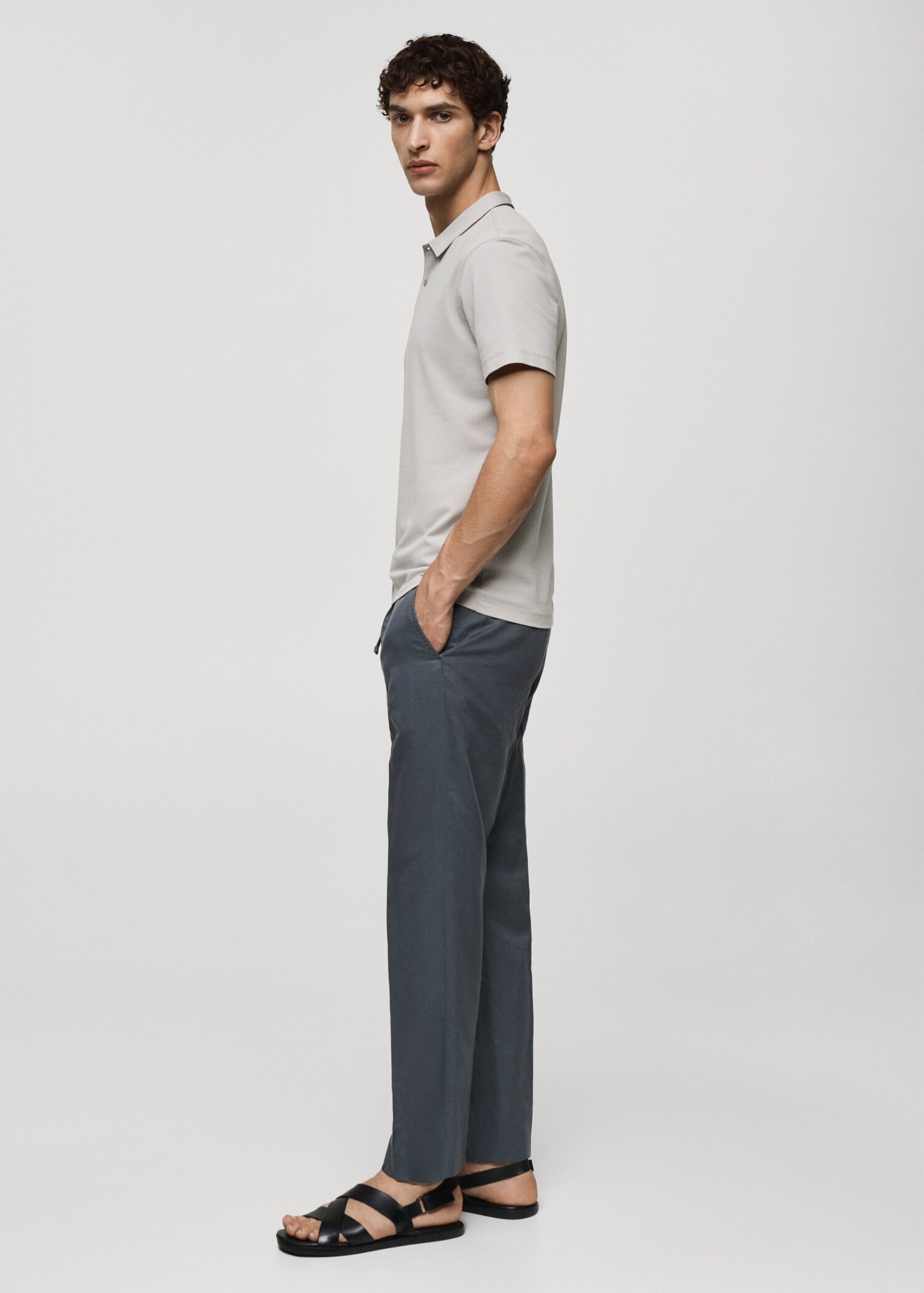 Πόλο slim fit βαμβάκι πικέ υφή - Λεπτομέρεια του προϊόντος 2
