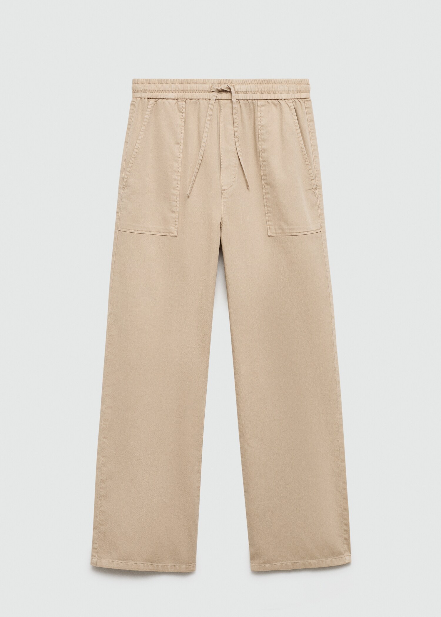 Elastic waist cotton trousers - Article without model