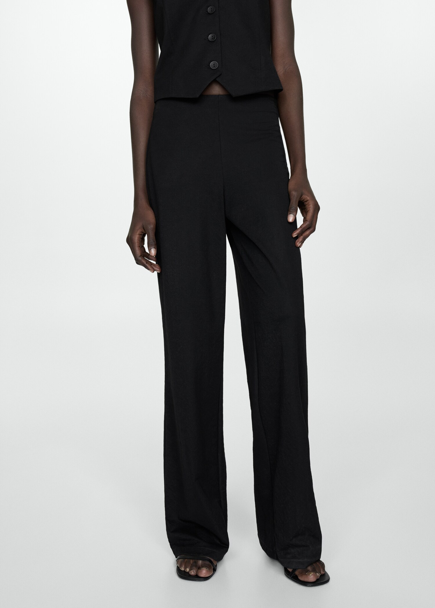 Pantalon droit fluide - Plan moyen