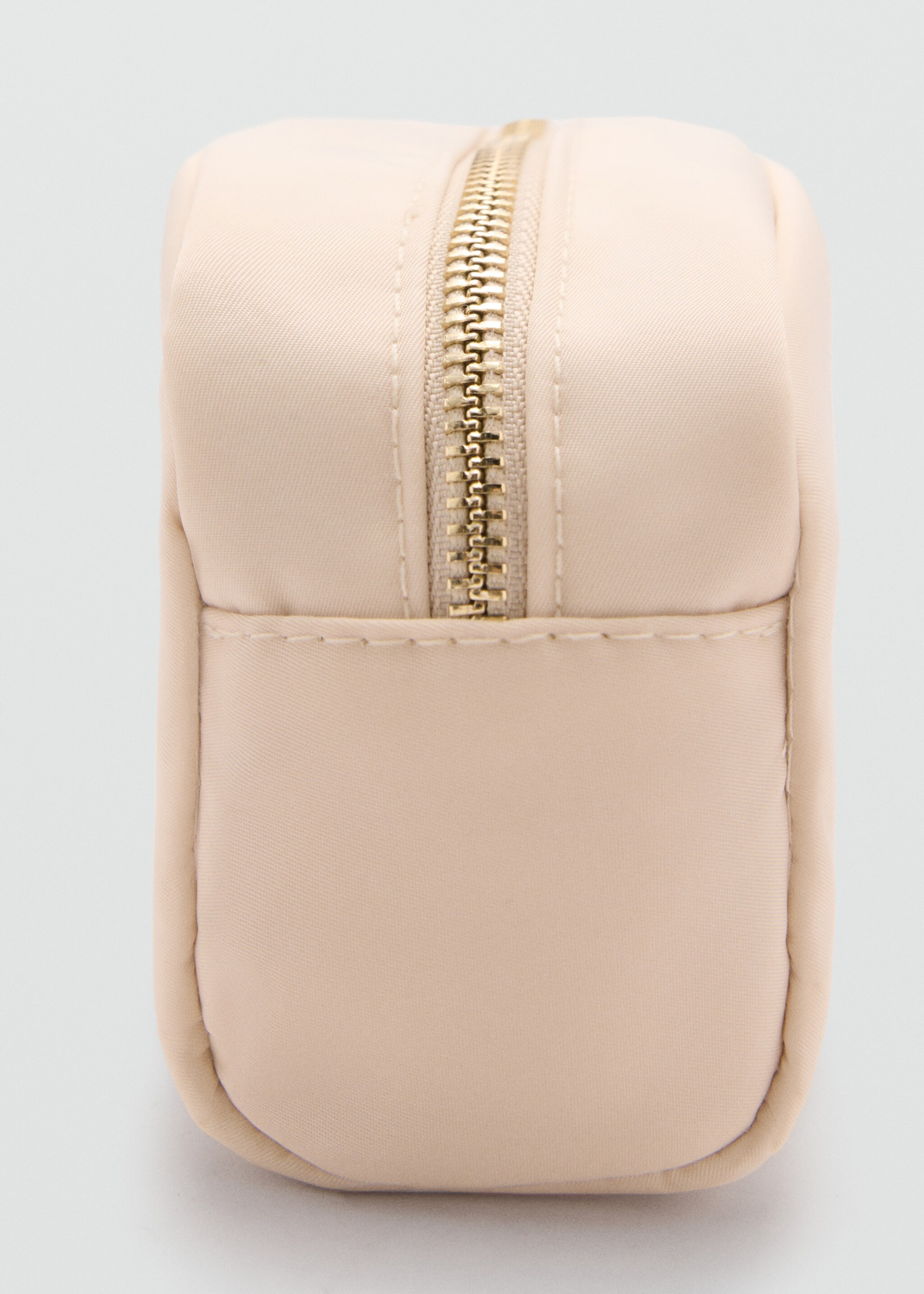 Zipped toiletry bag with logo - Details of the article 1, Off White. Ref: 77070362-00.
