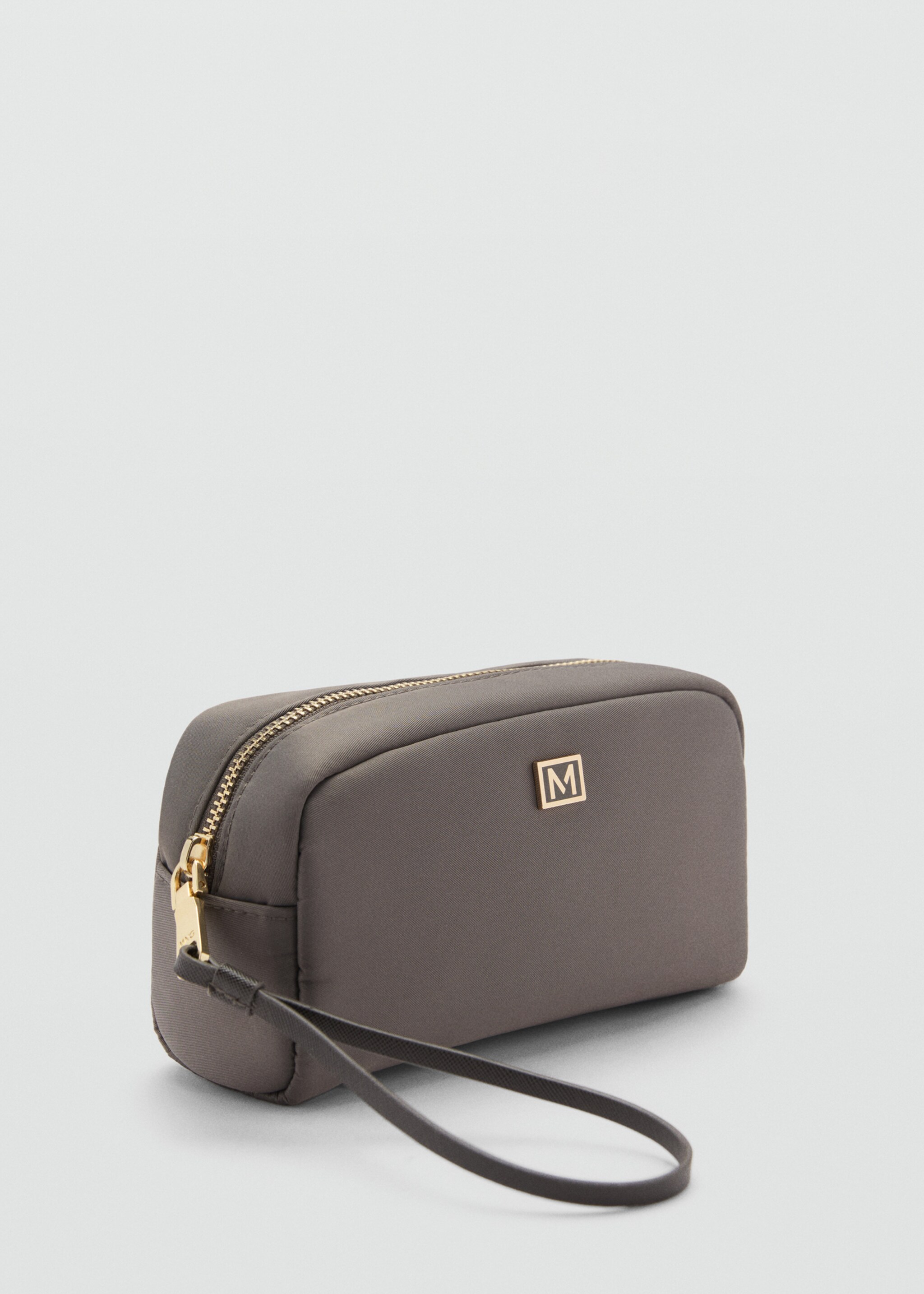Zipped toiletry bag with logo - Medium plane, Dark Grey. Ref: 77070362-00.