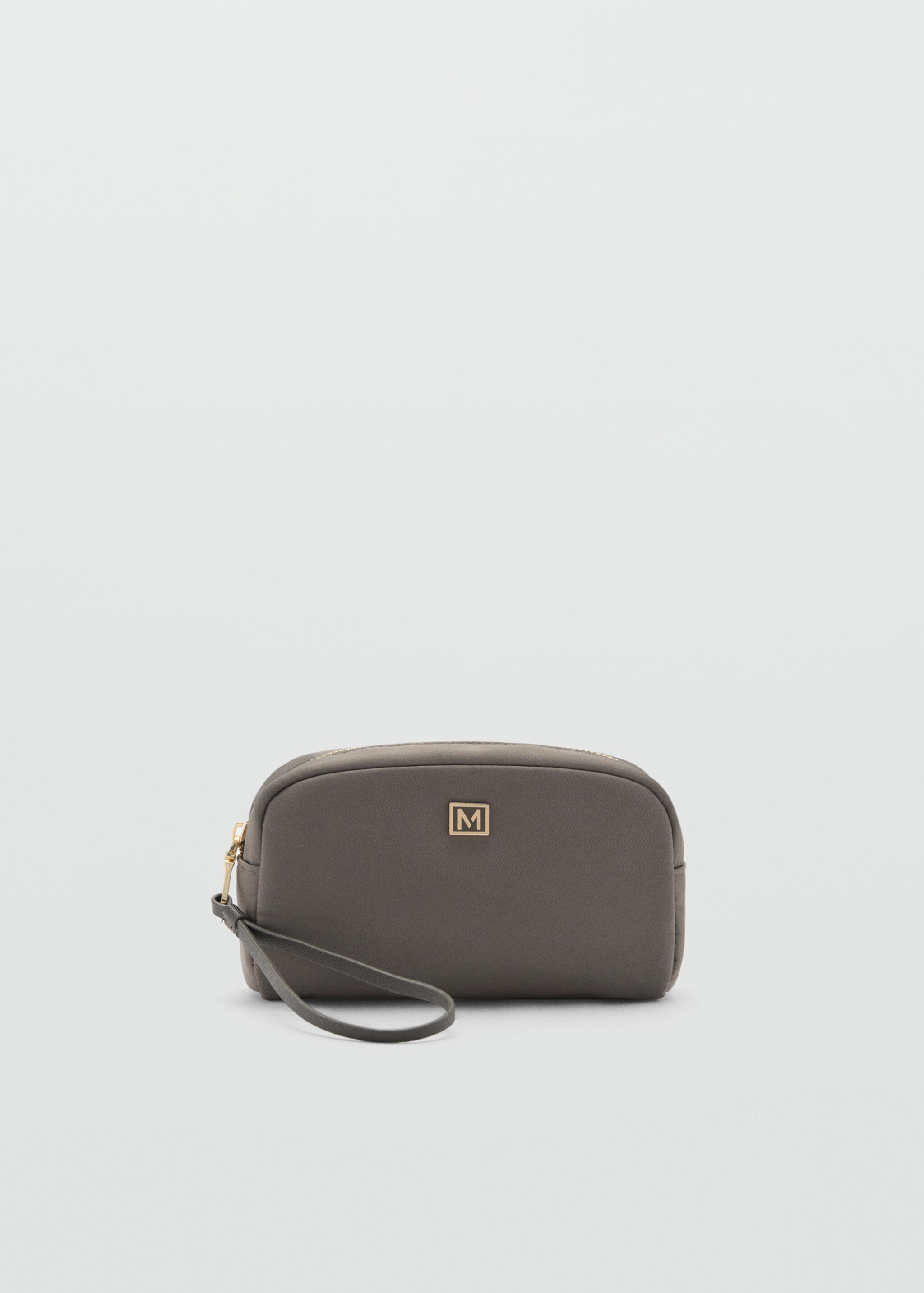 Zipped toiletry bag with logo - Article without model, Dark Grey. Ref: 77070362-00.