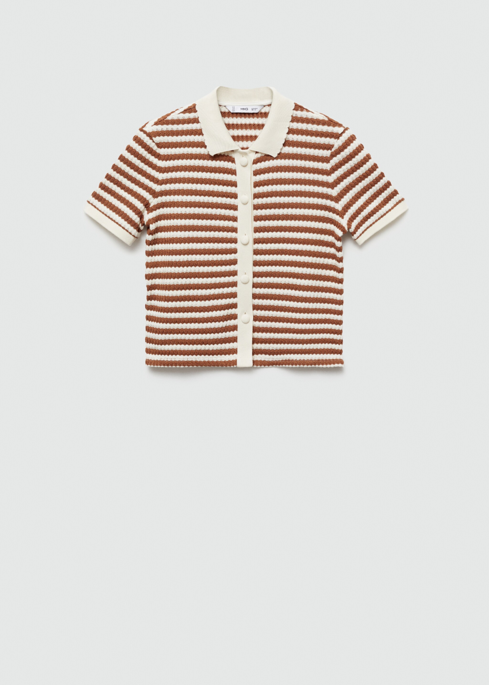 Combined knitted t-shirt - Article without model, Caramel. Ref: 77070366-00.
