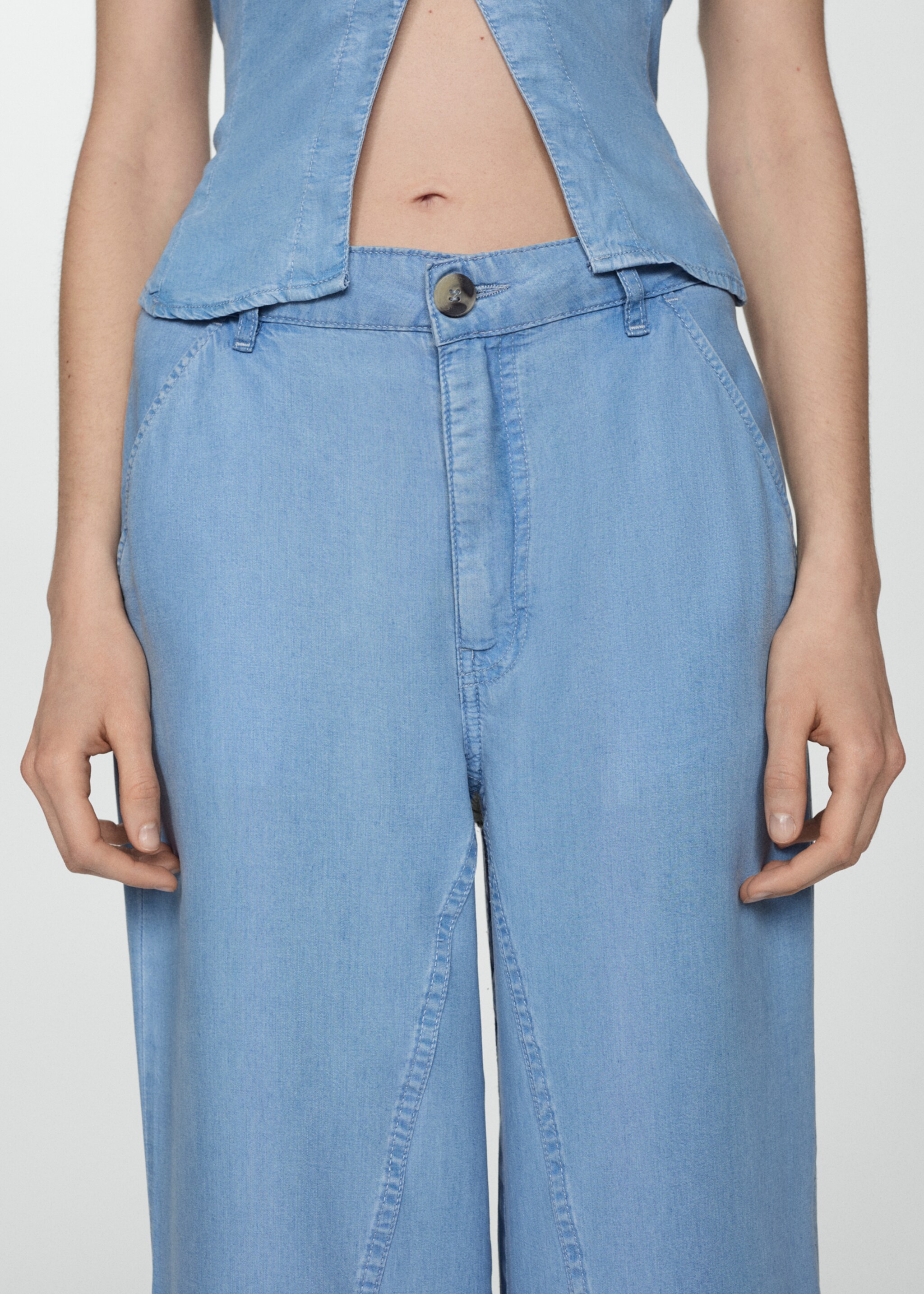 Wideleg lyocell trousers - Details of the article 6