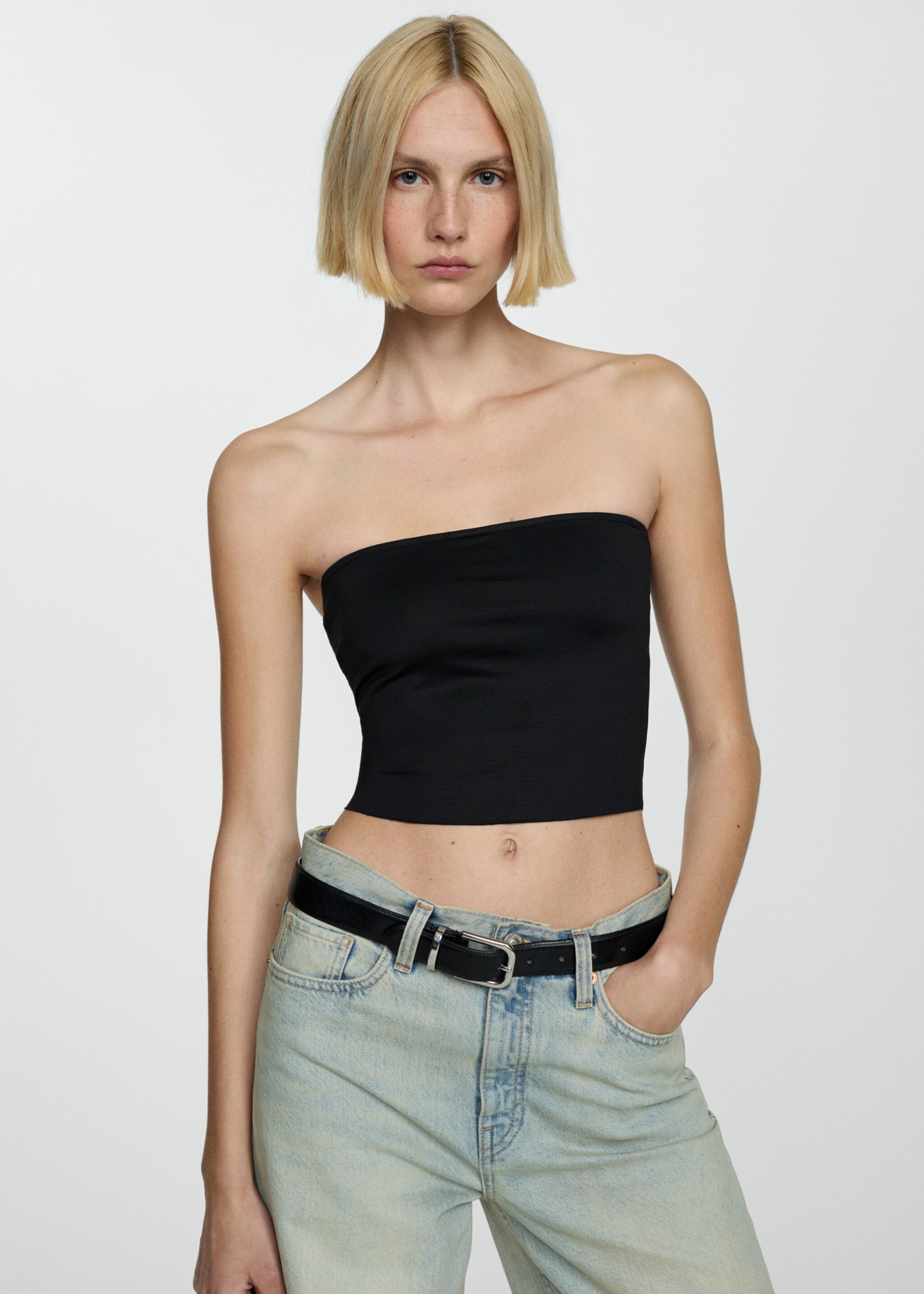 Bandeau top - Medium plane, Black. Ref: 77070373-00.