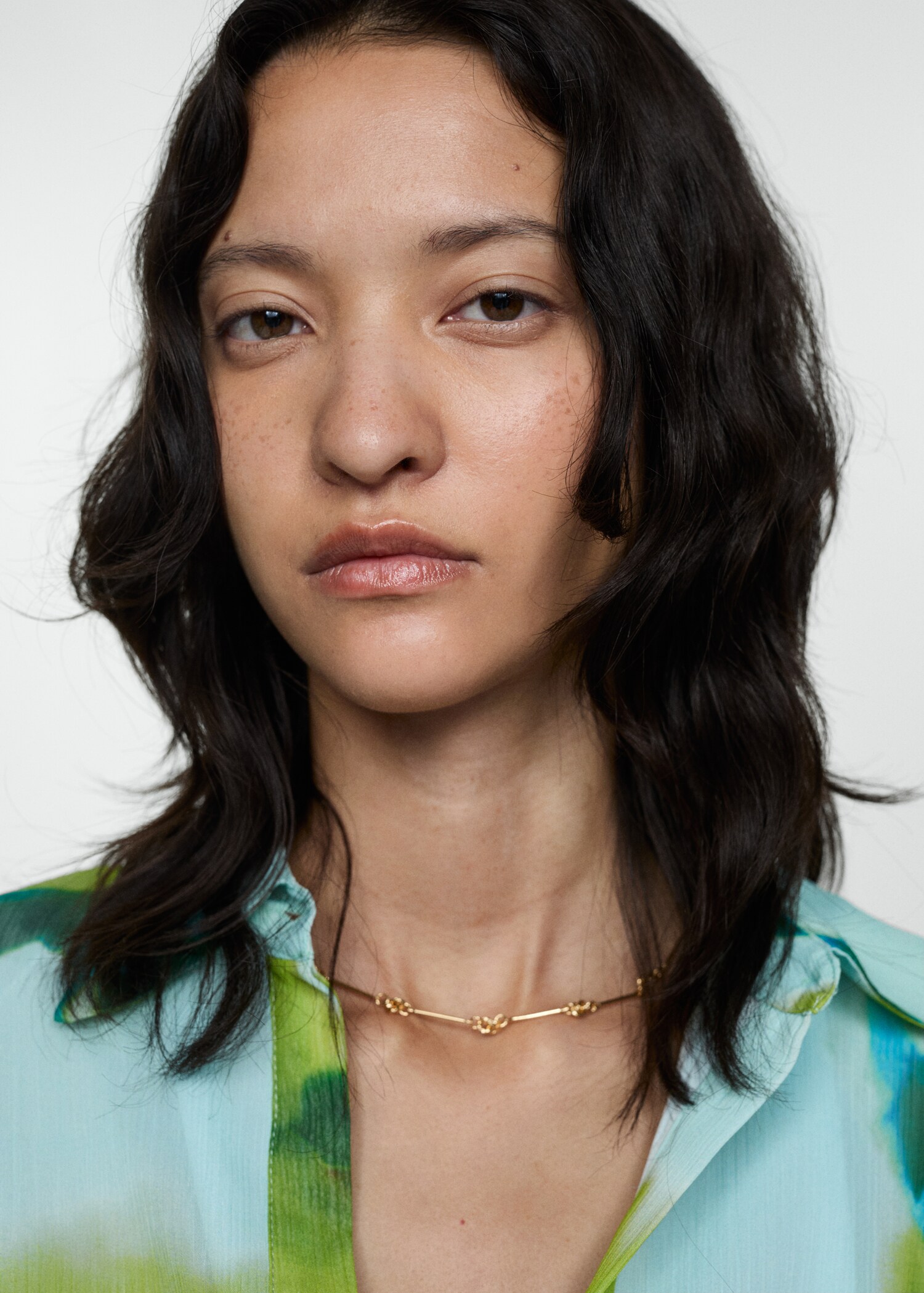 Printed jumpsuit with bow - Details of the article 1