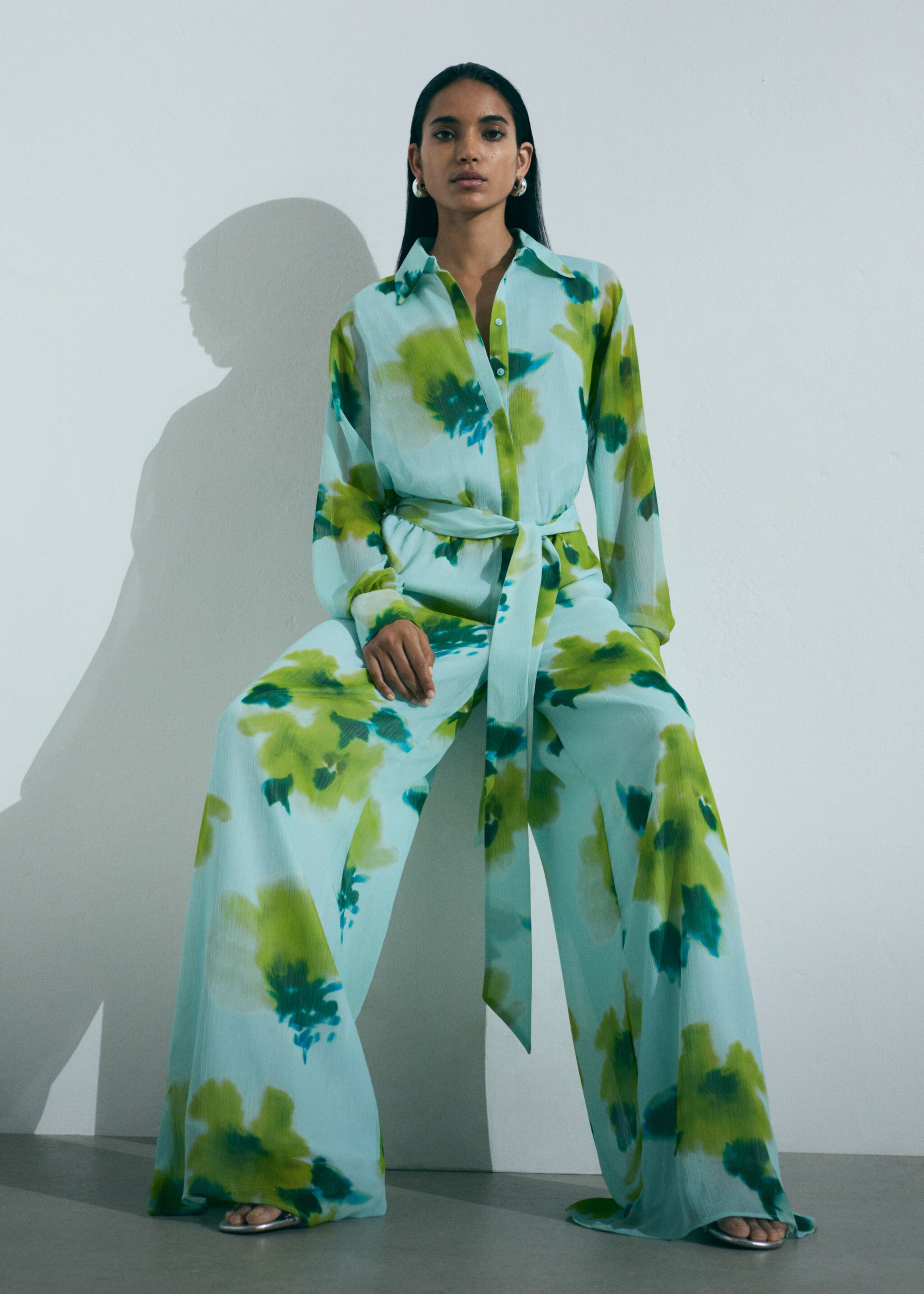Bedrukte jumpsuit met strik - Detail van het artikel 6