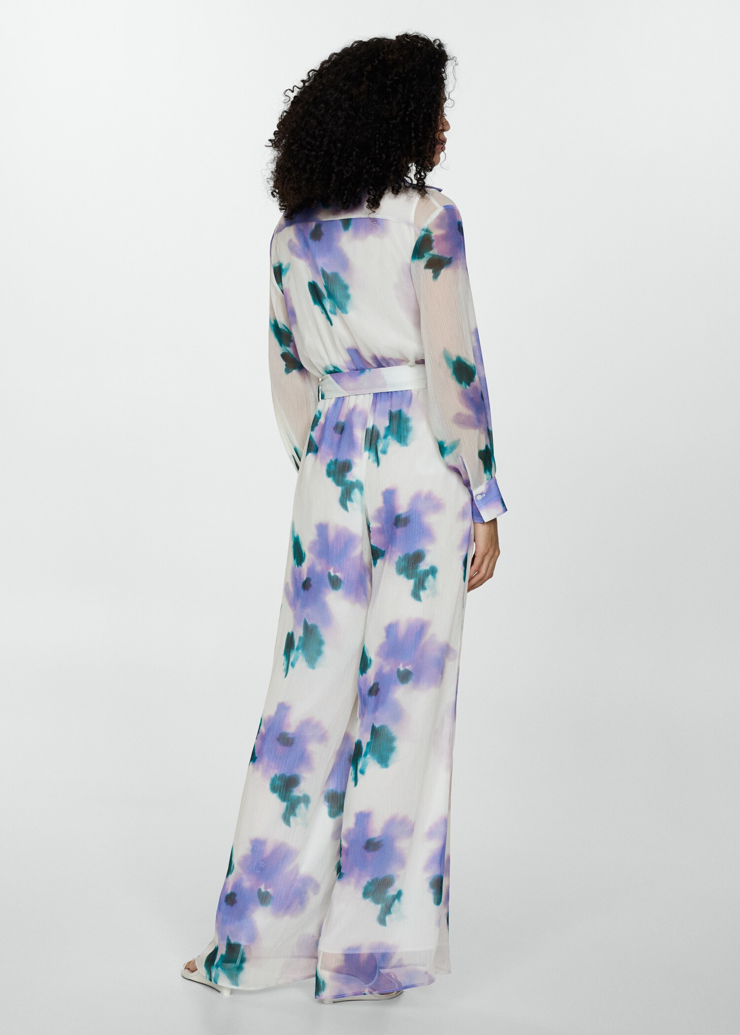 Printed jumpsuit with bow - Reverse of the article