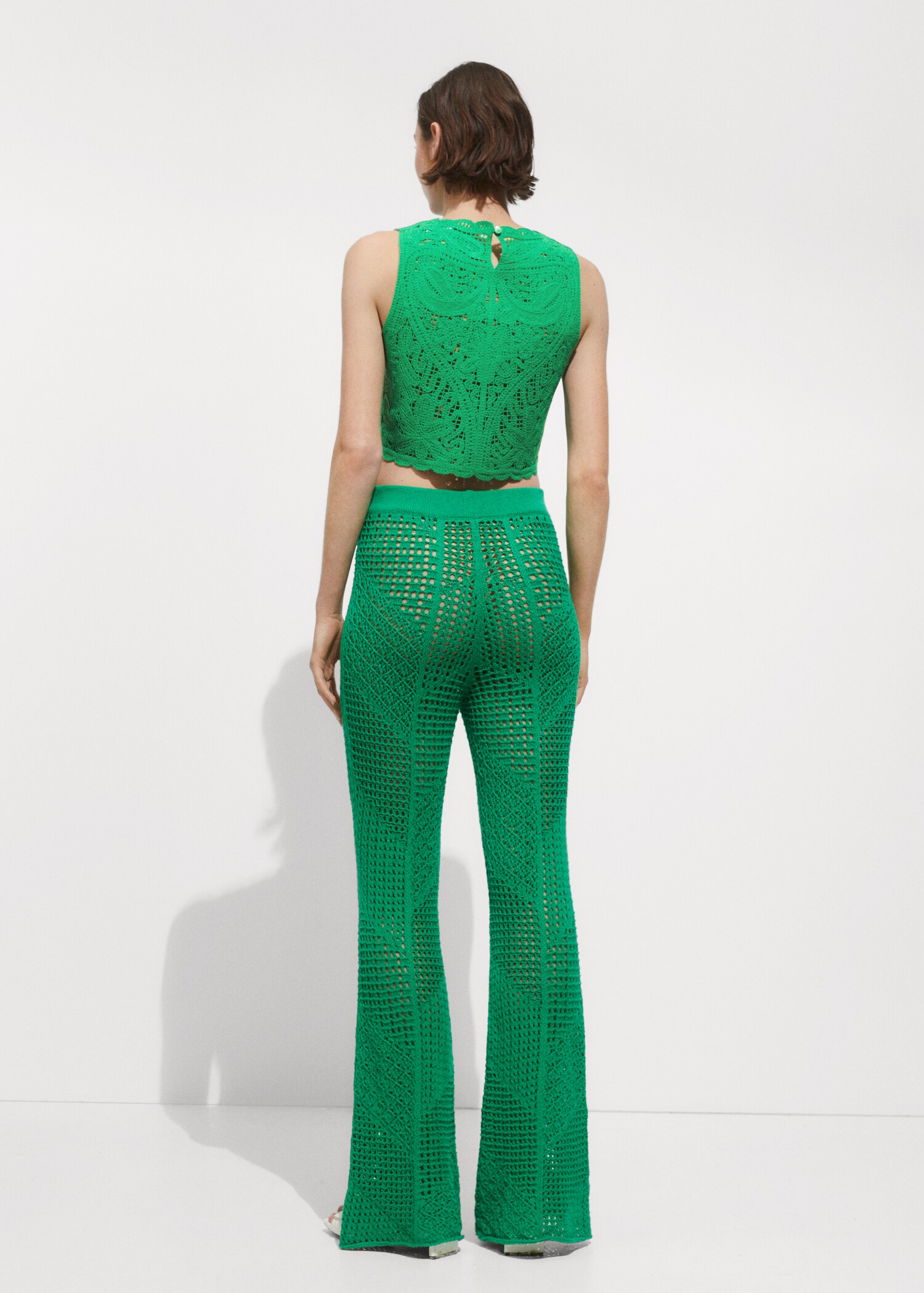 Pantalon maille ajourée - Verso de l’article