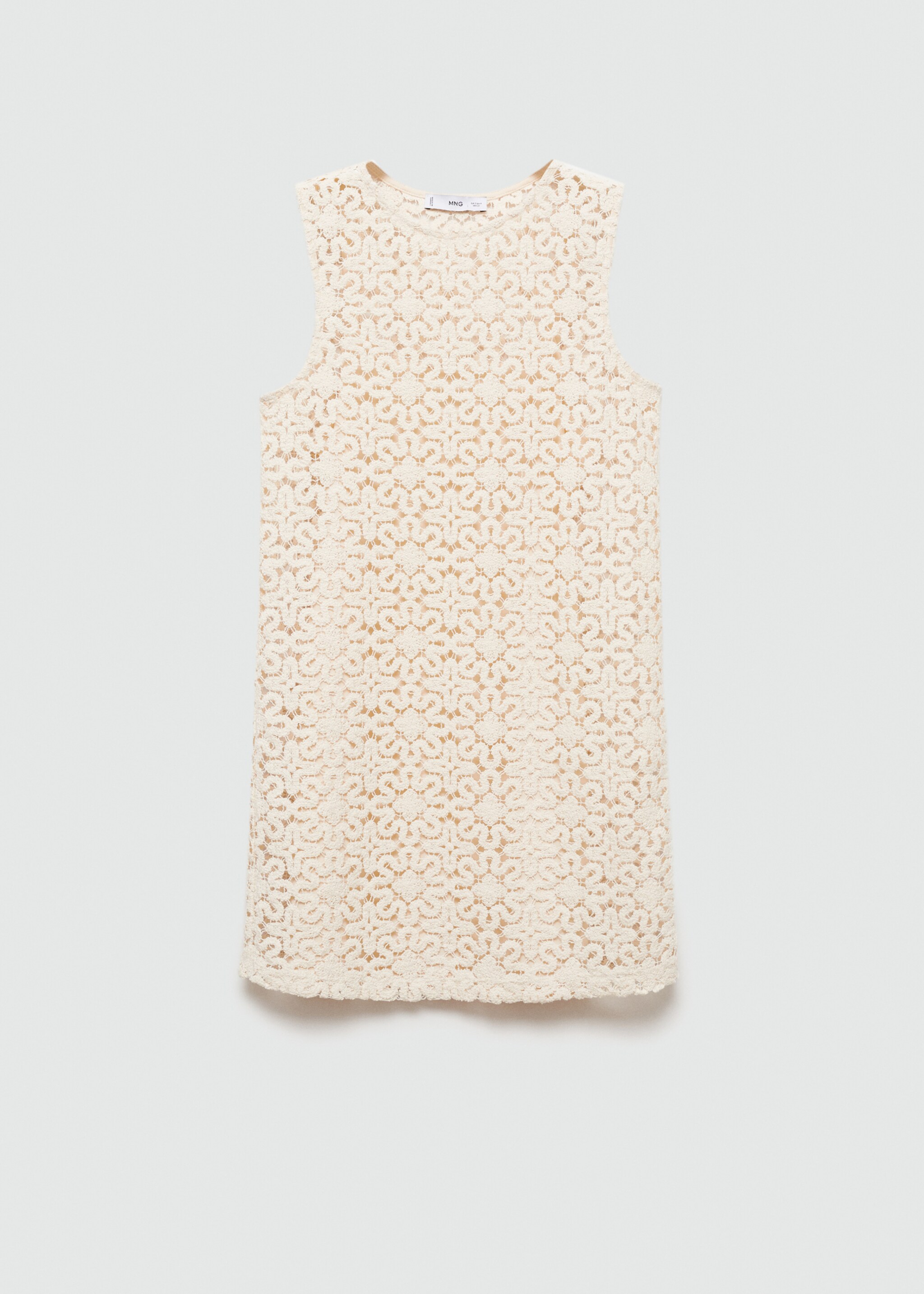 Vestido de croché às flores - Artigo sem modelo