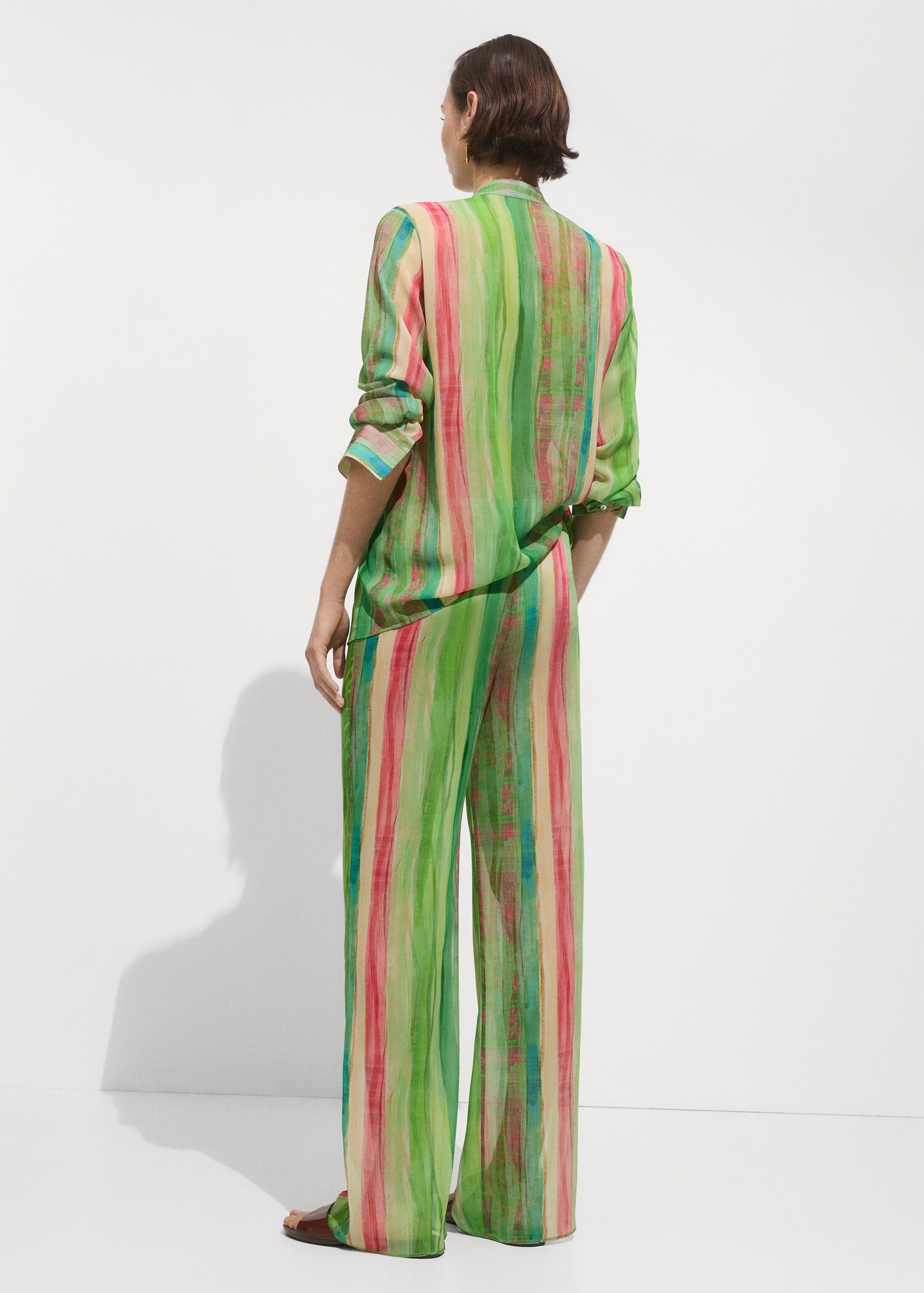Halbtransparente Print-Bluse - Rückseite des Artikels