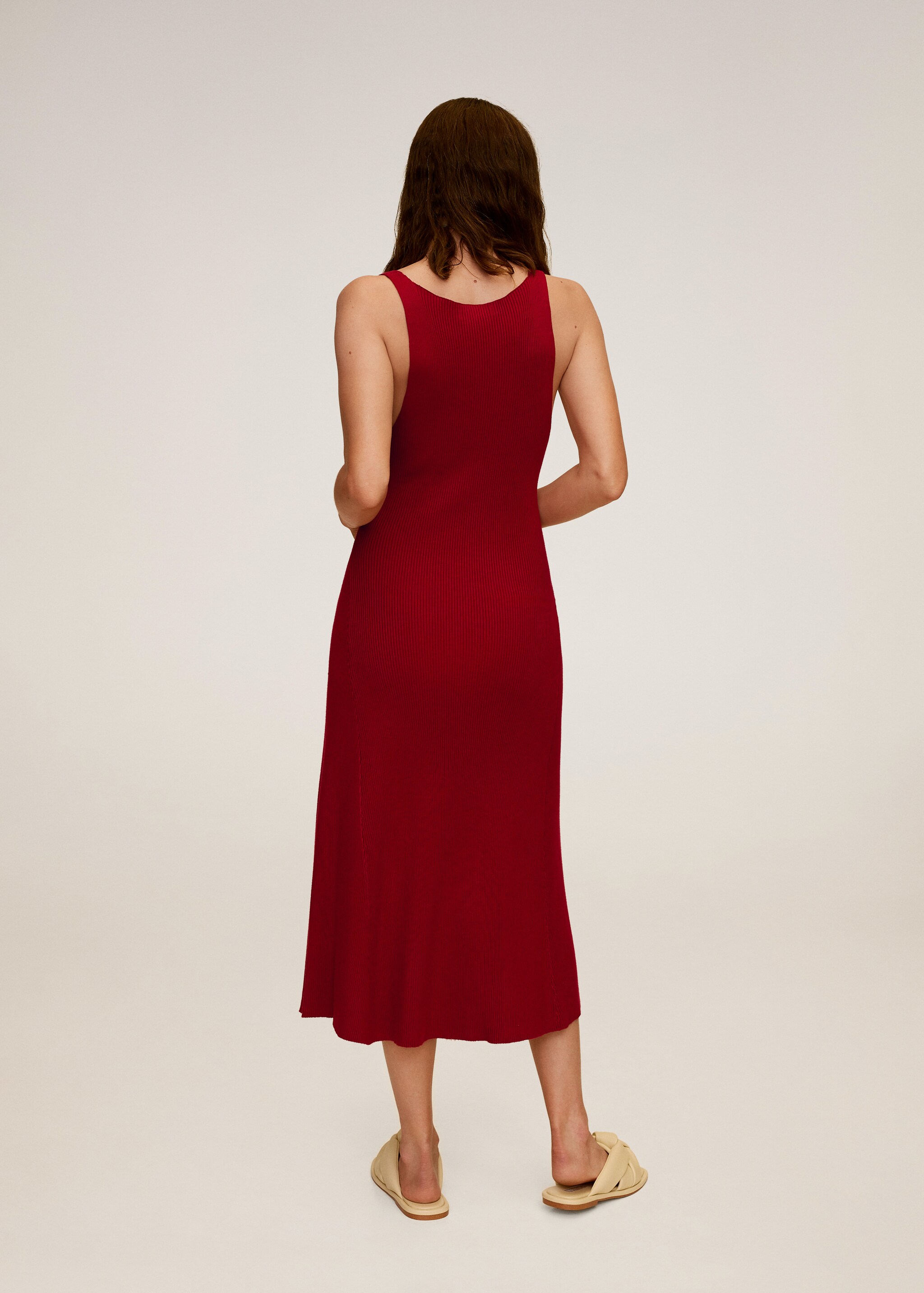 Vestido midi canalé - Reverso del artículo