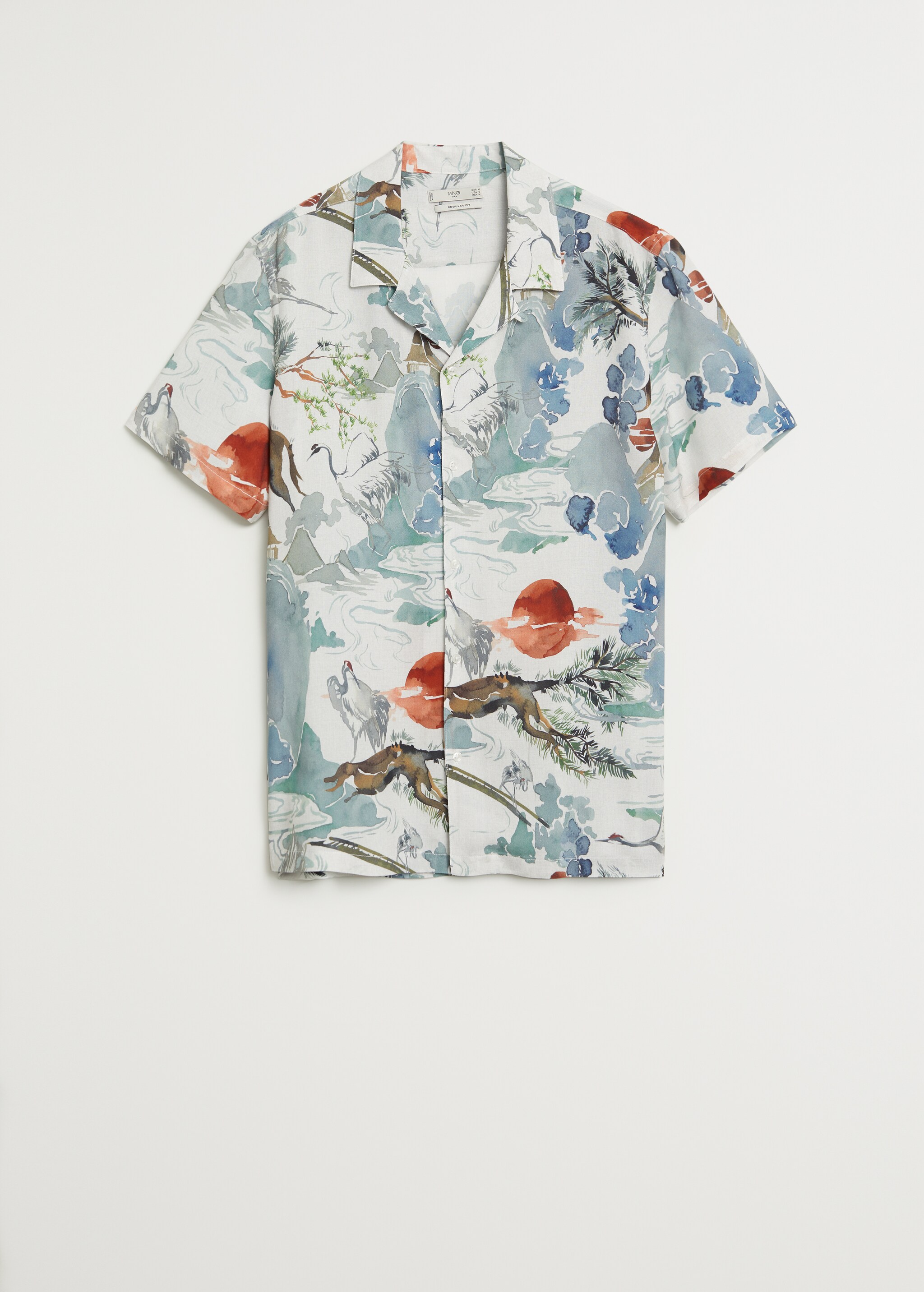 Camisa rayas 100% algodón cuello bowling - Artículo sin modelo