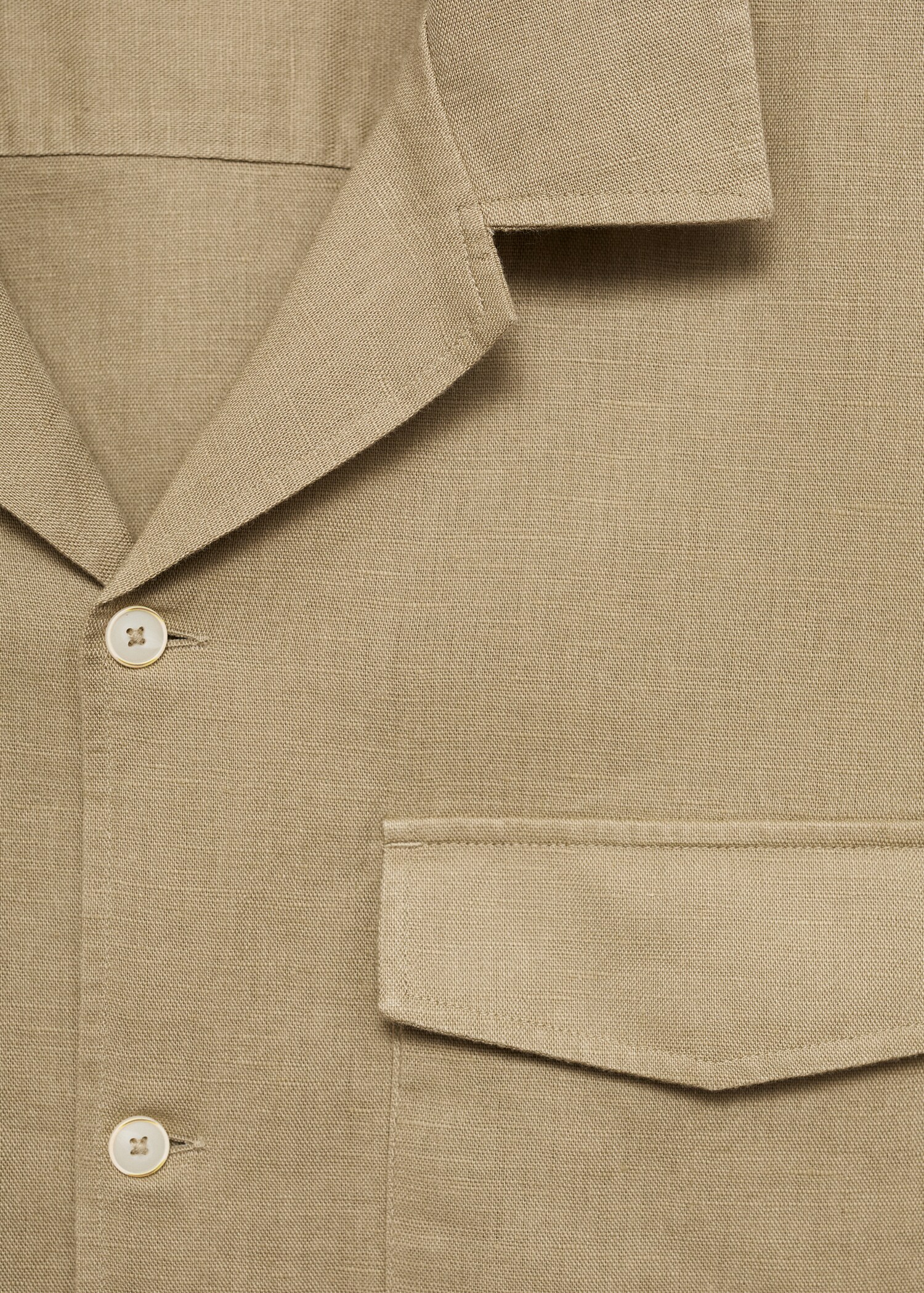 Camisa regular fit lino algodón - Detalle del artículo 8