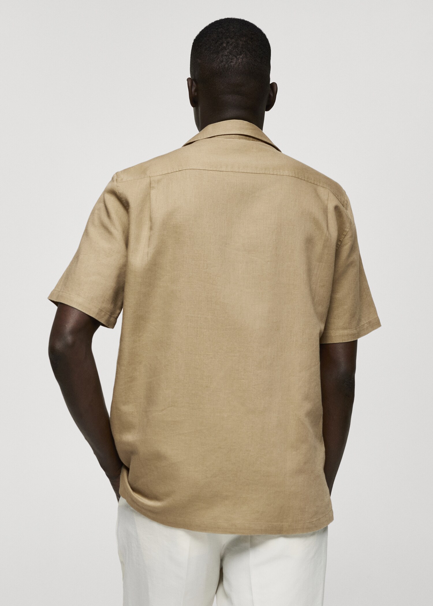 Camisa regular fit lino algodón - Reverso del artículo