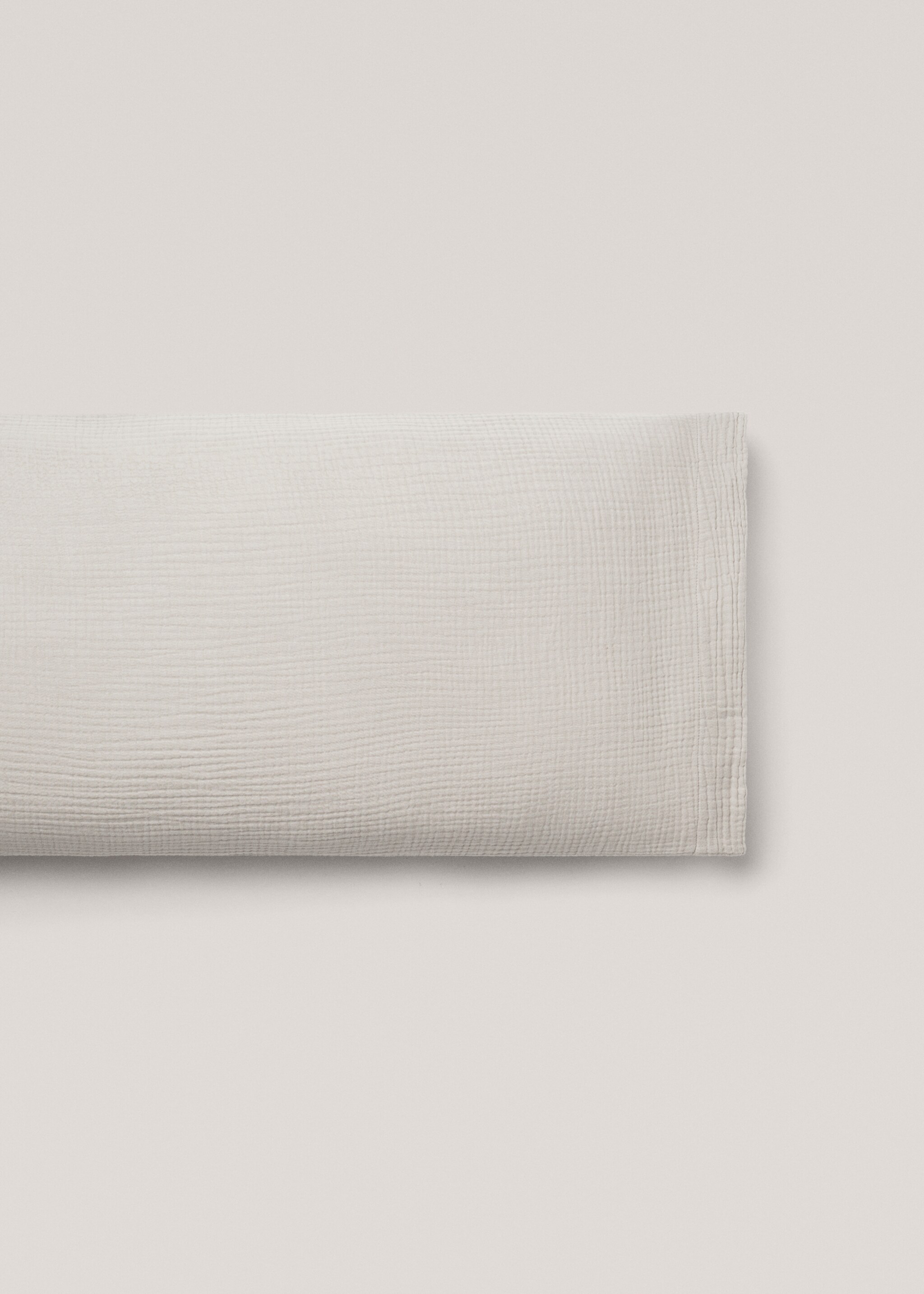 Funda de coixinera gasa cotó 45x110cm - Article sense model, Gris mitjà. Ref: 77070572-00.