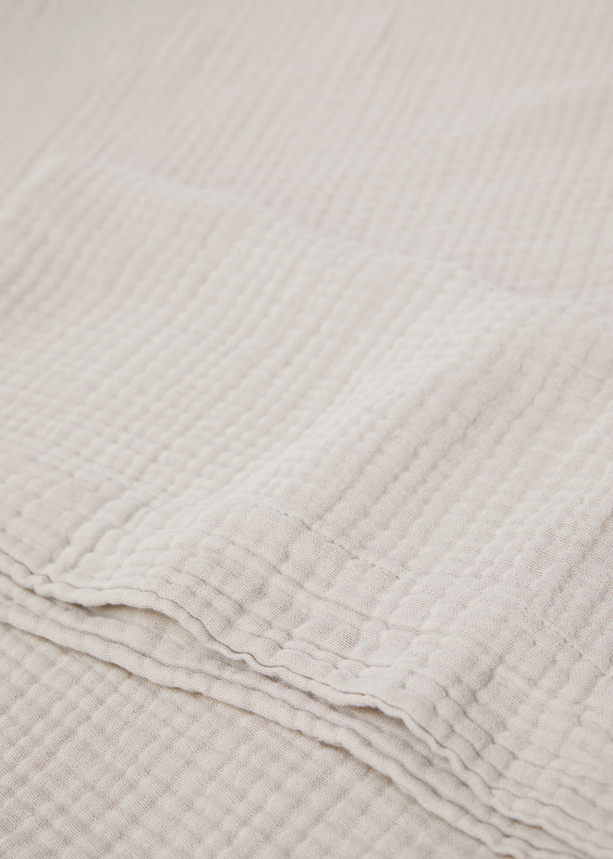 Funda de coixinera gasa cotó 45x110cm - Detall de l'article 1, Gris mitjà. Ref: 77070572-00.