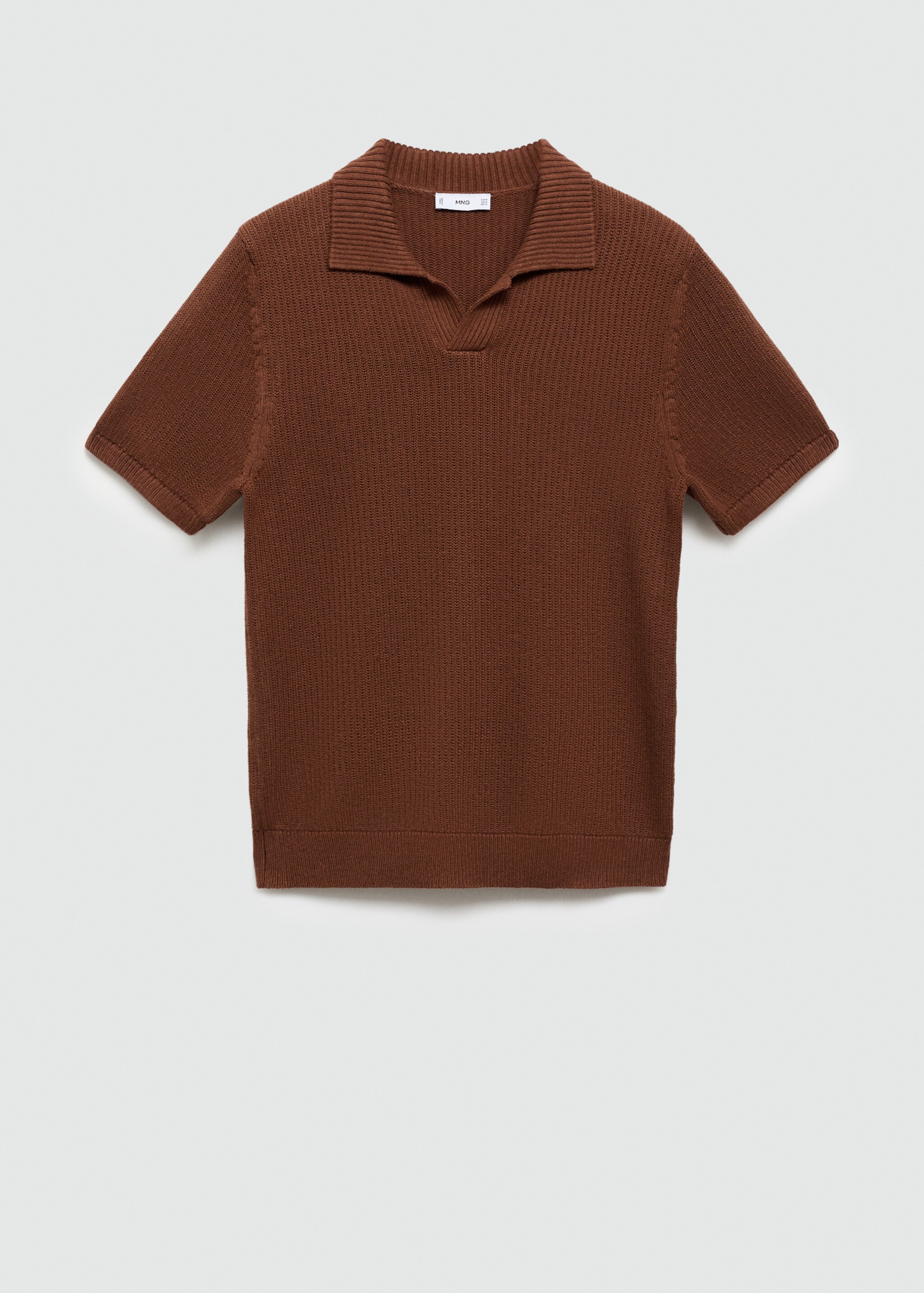 Ribbed knit polo shirt - Article without model