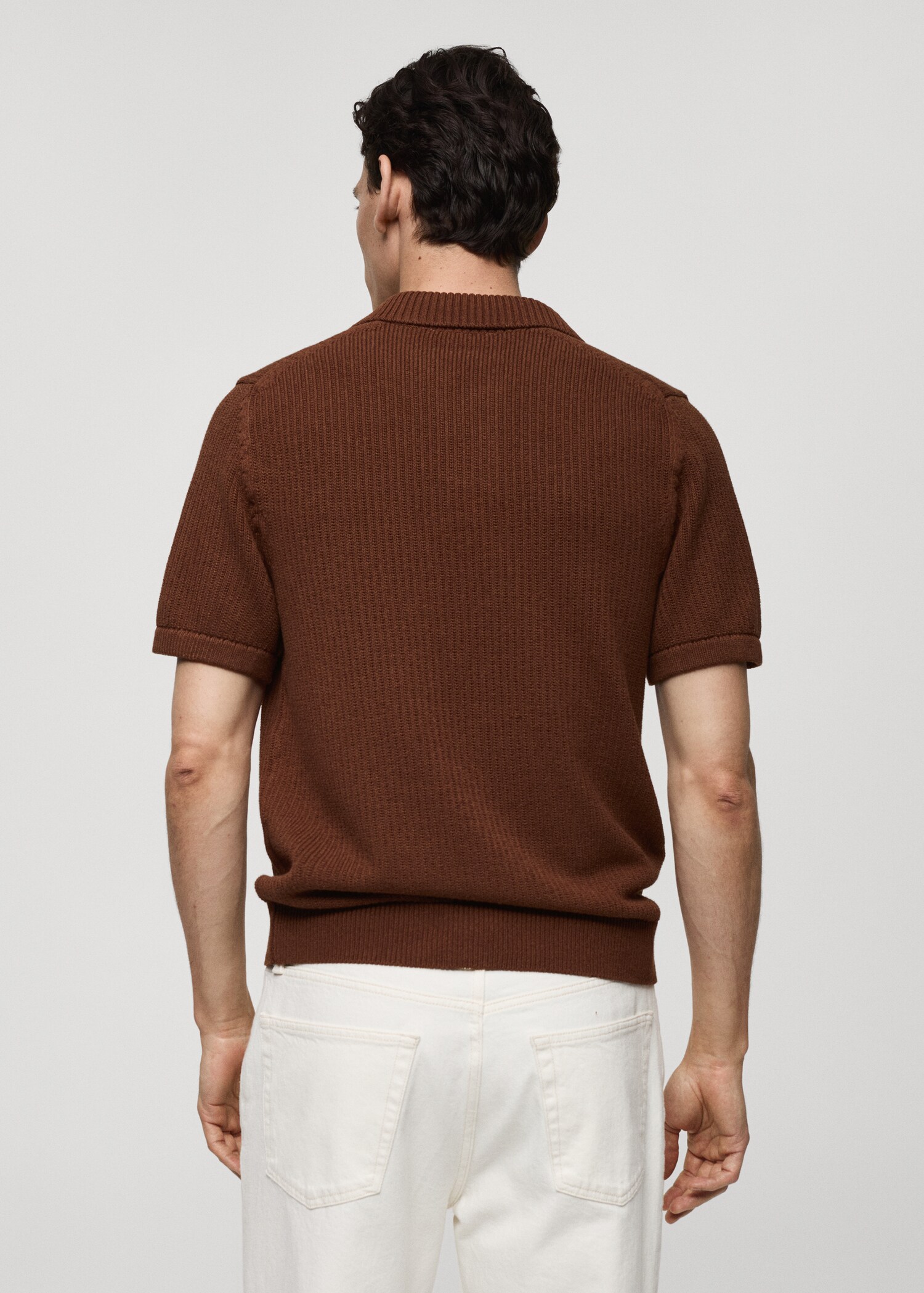 Polo punto canalé - Reverso del artículo