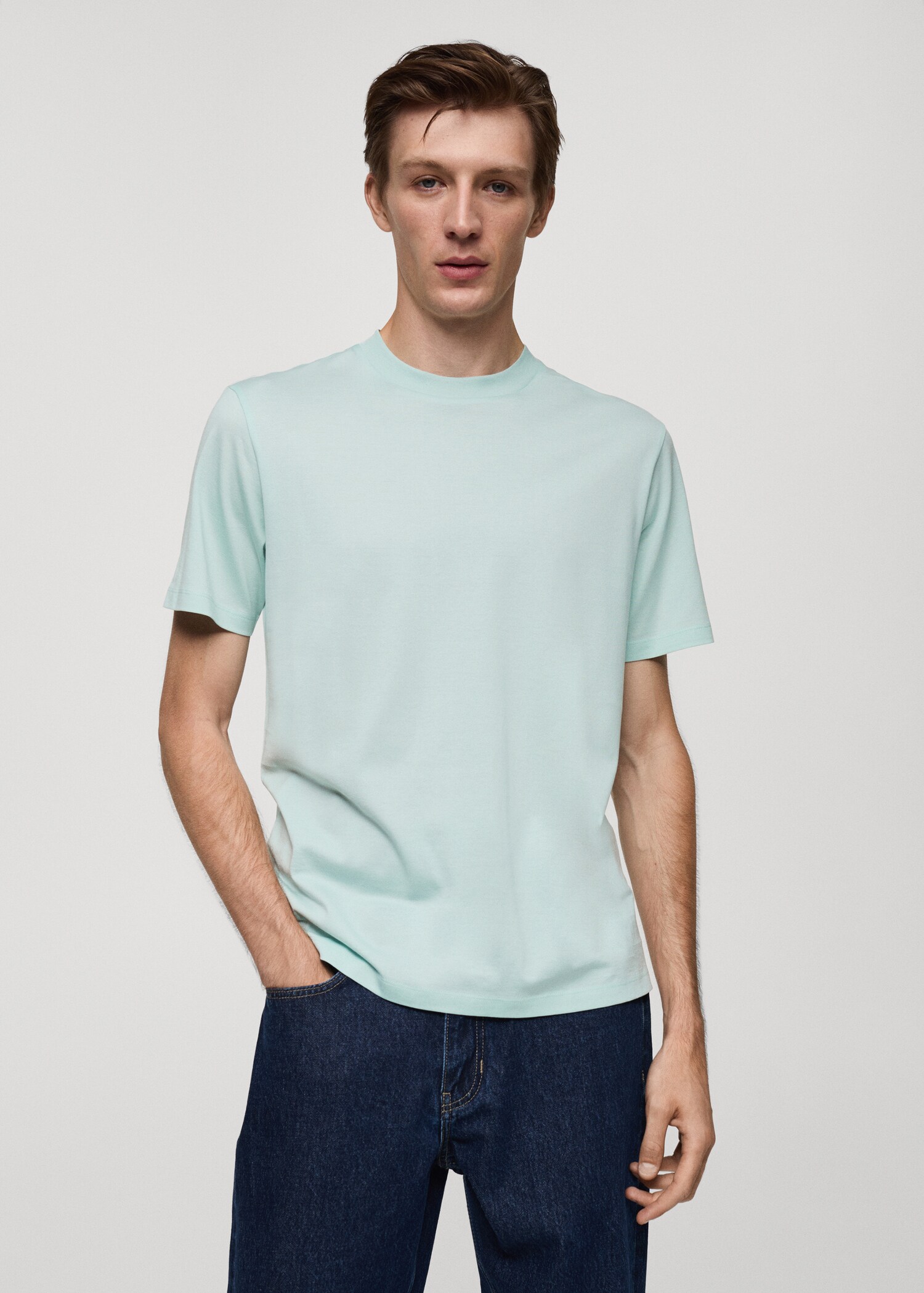 100% cotton slim-fit t-shirt - Medium plane