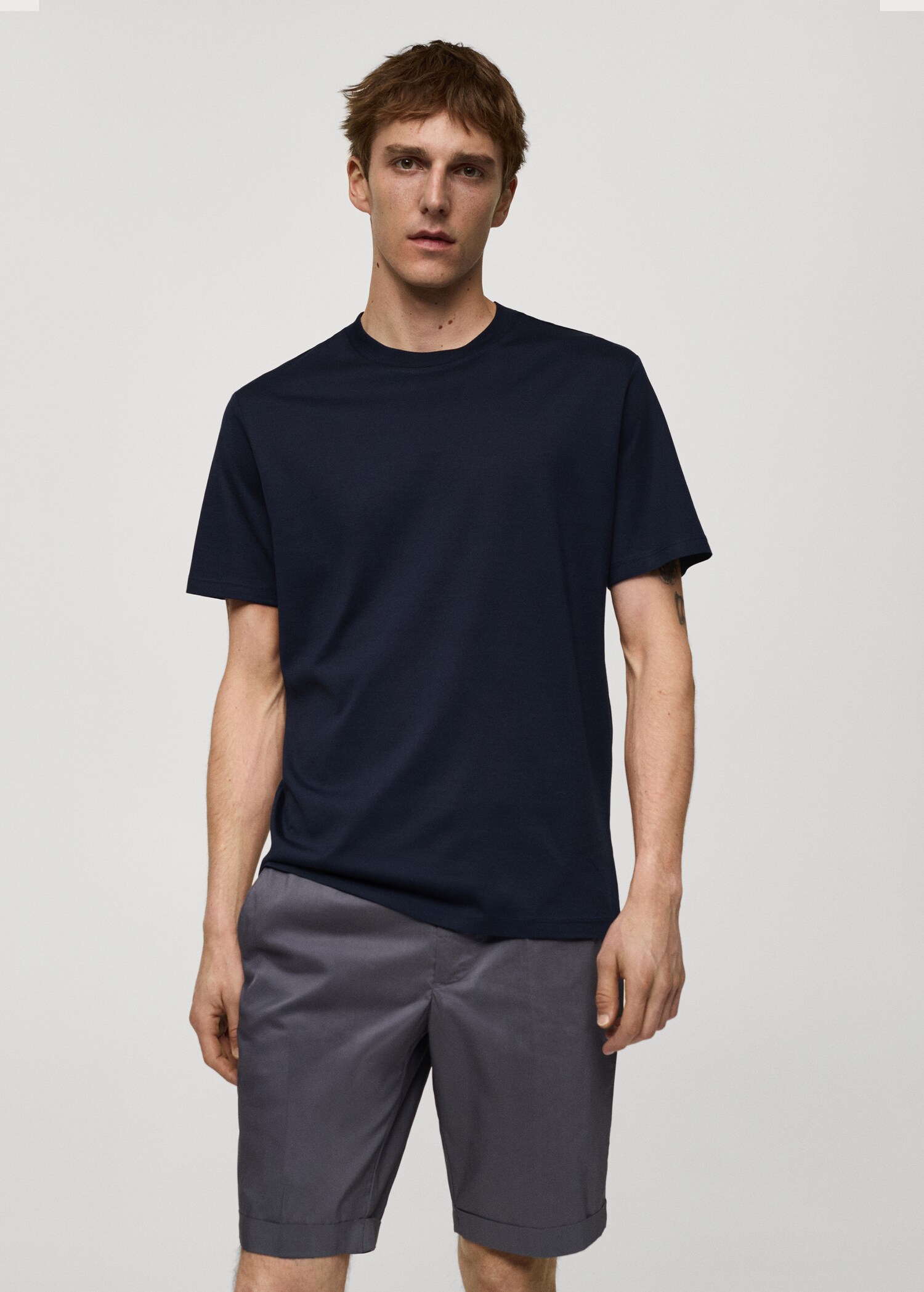 100% cotton slim-fit t-shirt - Medium plane