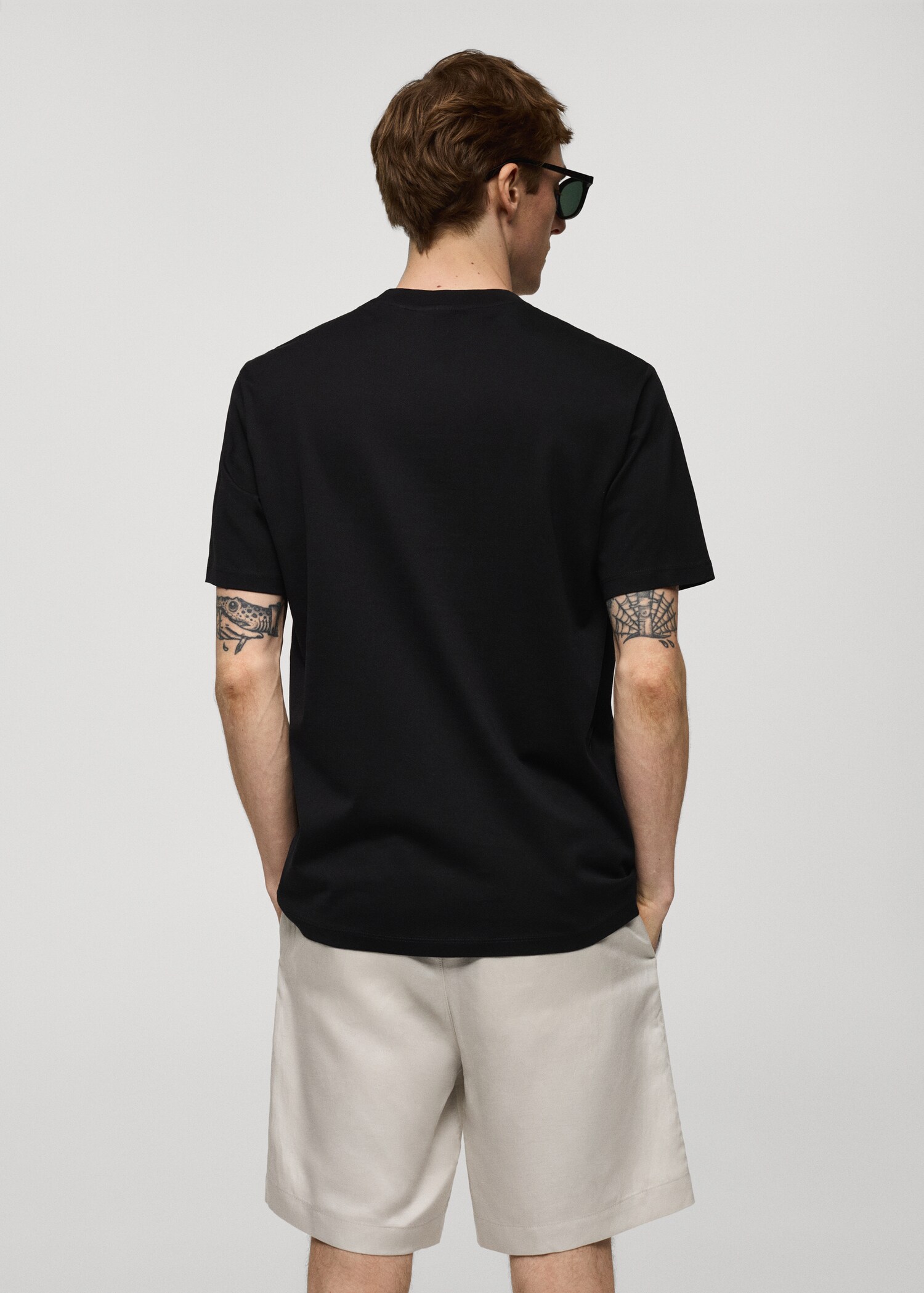 T-shirt slim fit de 100% algodão - Verso do artigo