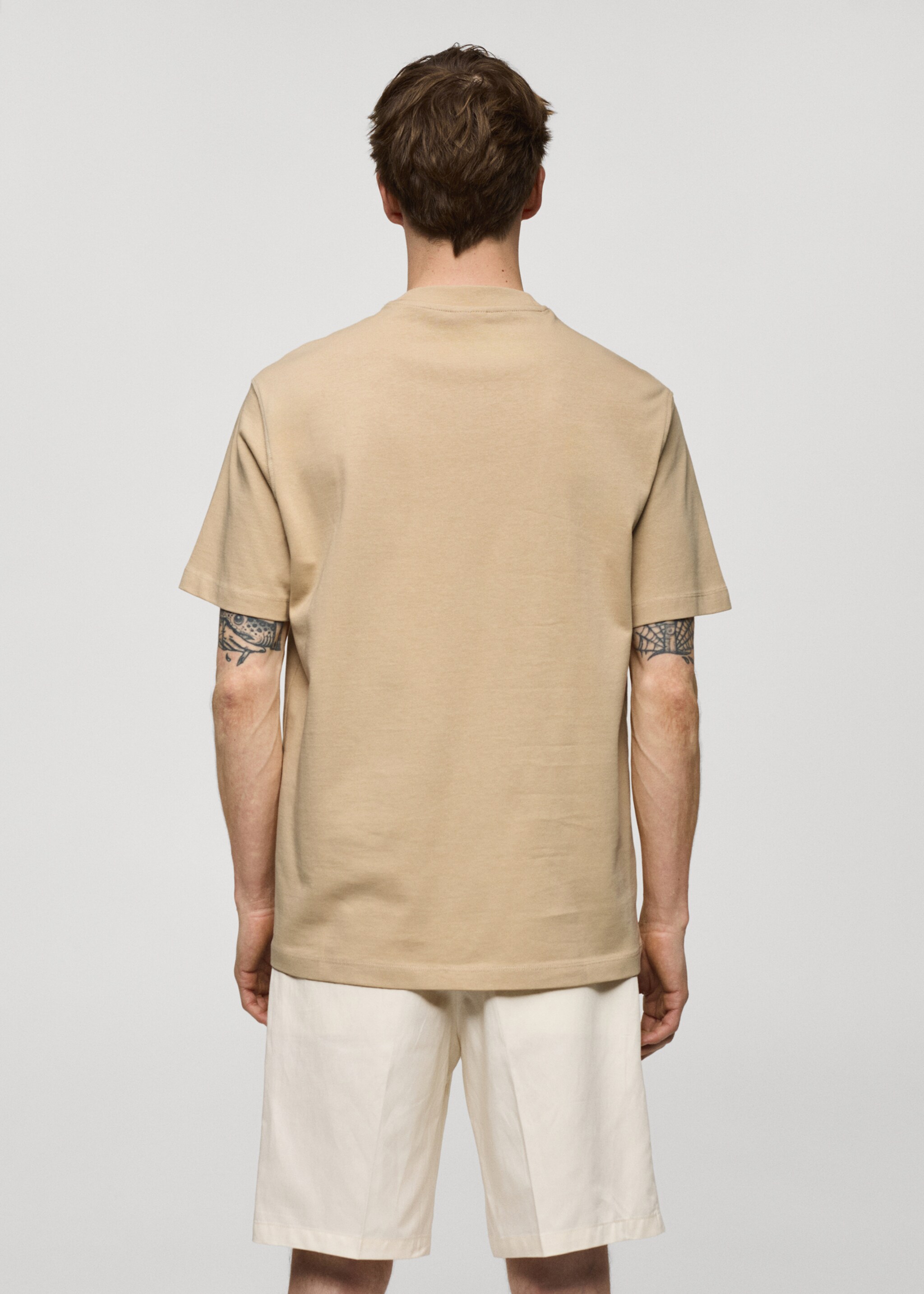 Basic 100% cotton relaxed-fit t-shirt - Reverse of the article