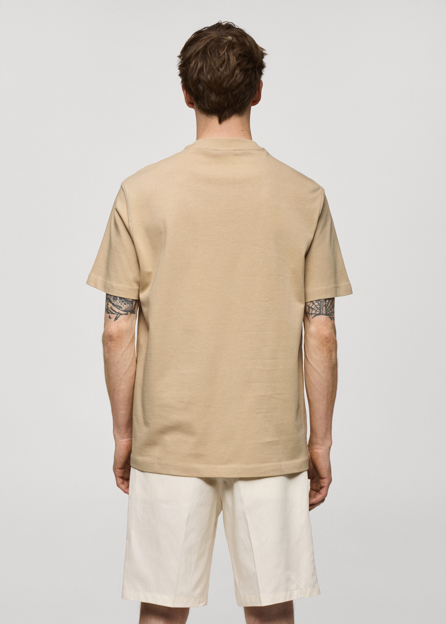 Basic 100% cotton relaxed-fit t-shirt - Reverse of the article