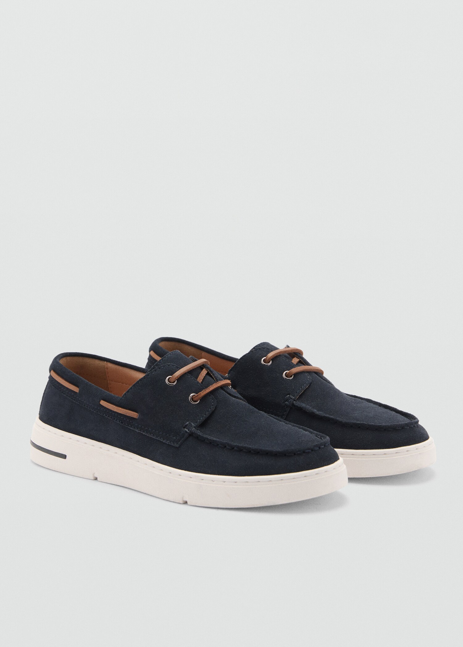 Zapato náutico piel serraje - Plano medio