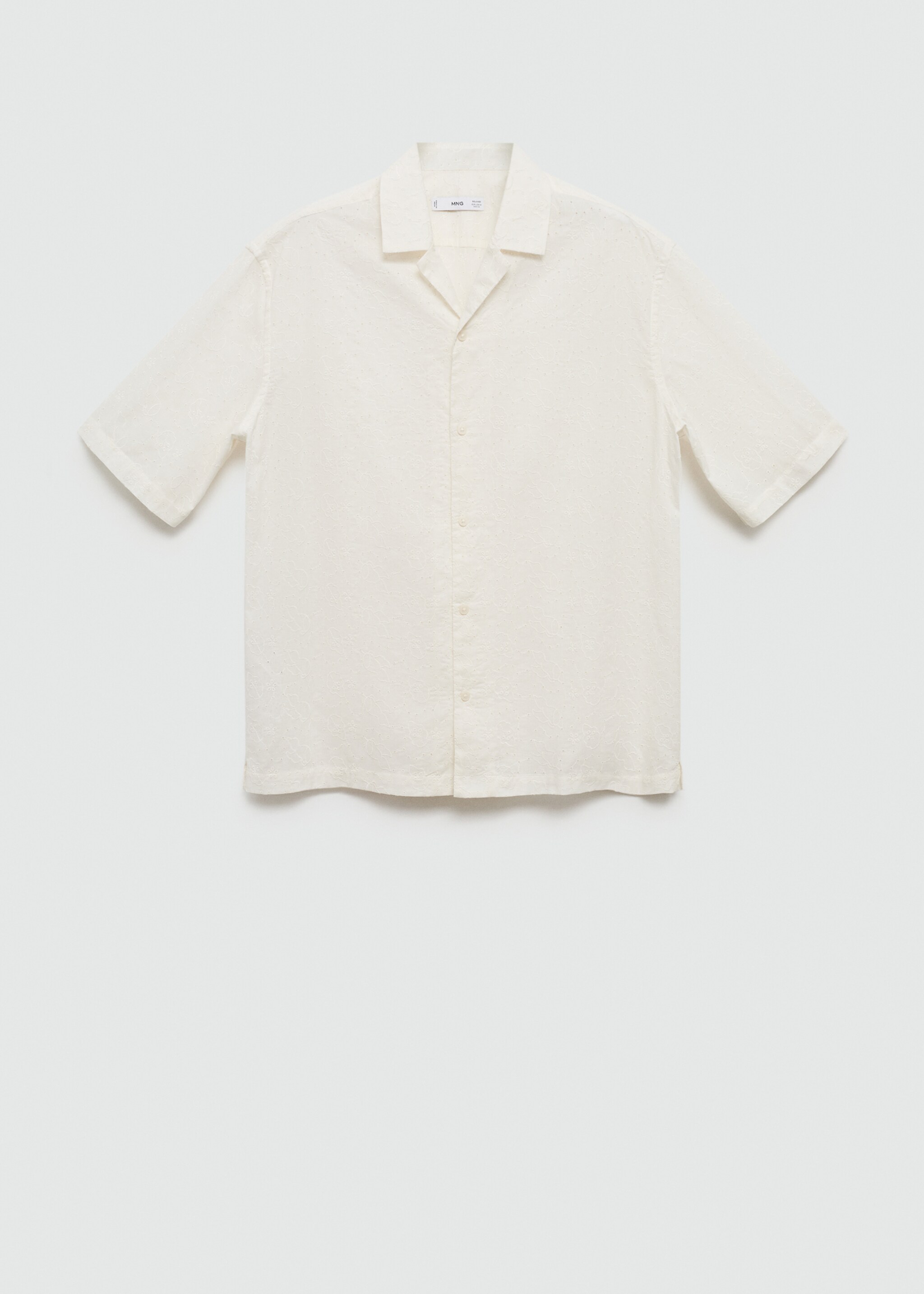 Camicia relaxed-fit 100% cotone ricamata - Articolo senza modello